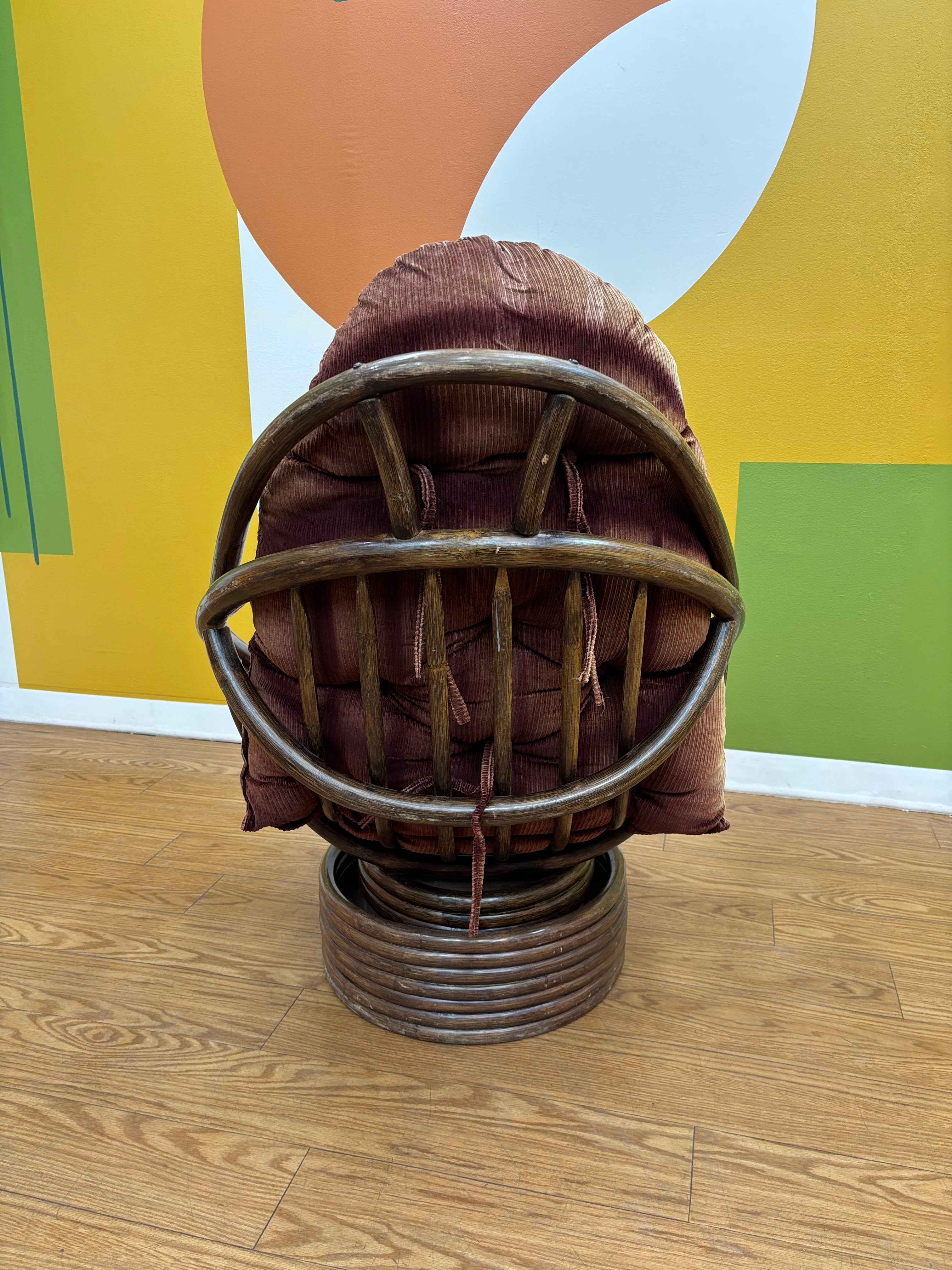 Rattan Swivel Egg Chair #1