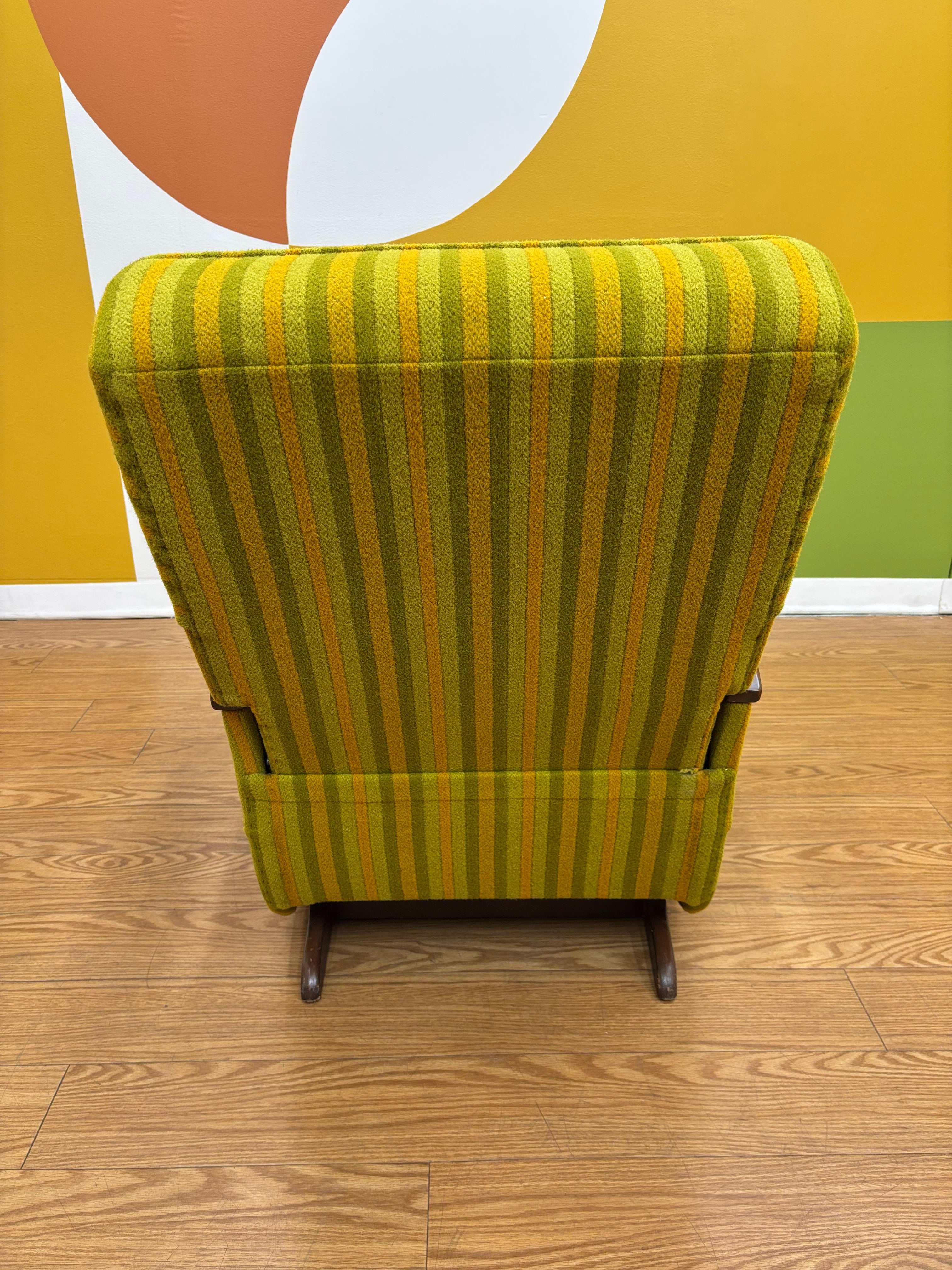 Striped Reclining Armchair