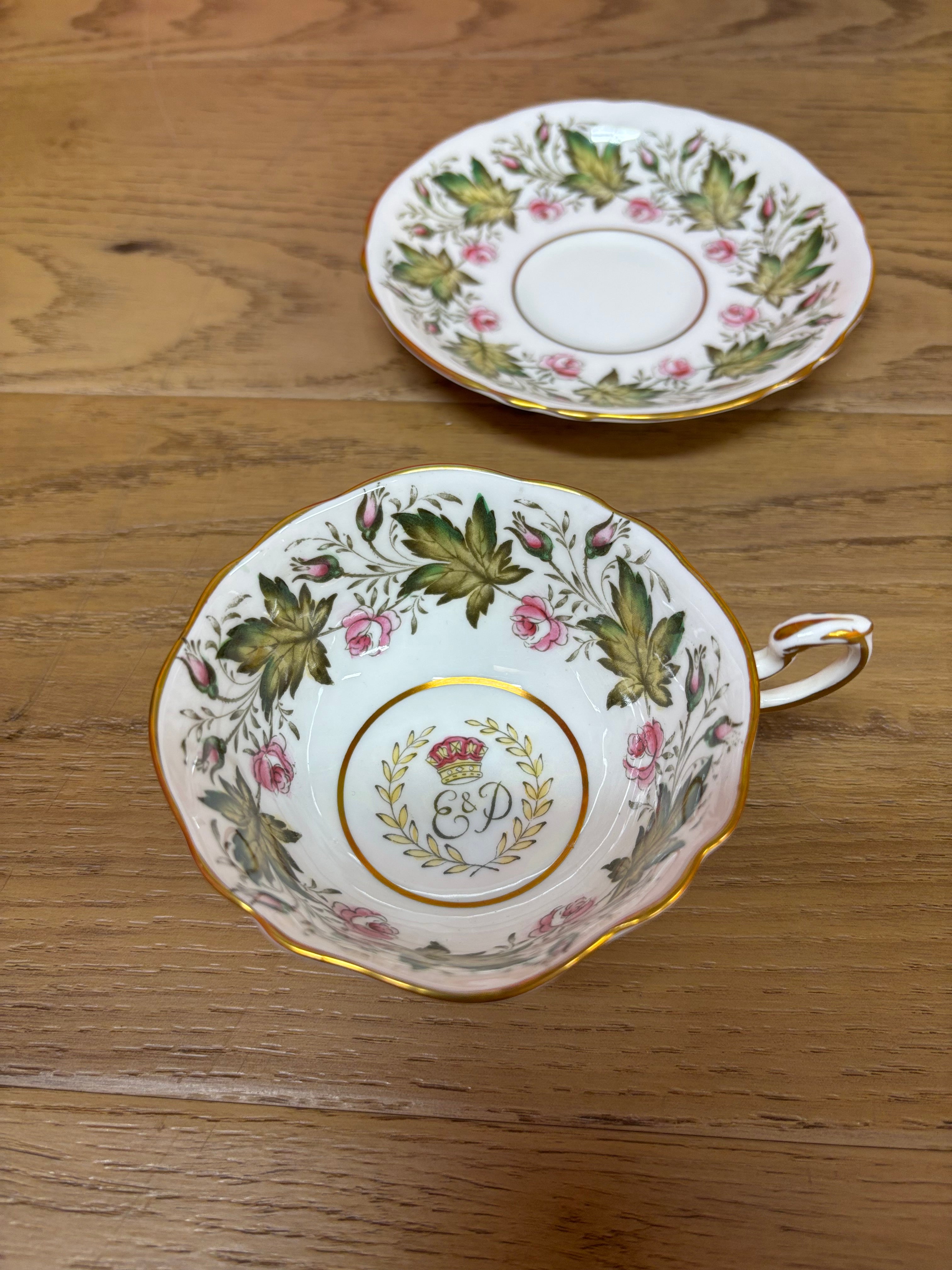 Commemorative E&P Paragon Teacup and Saucer