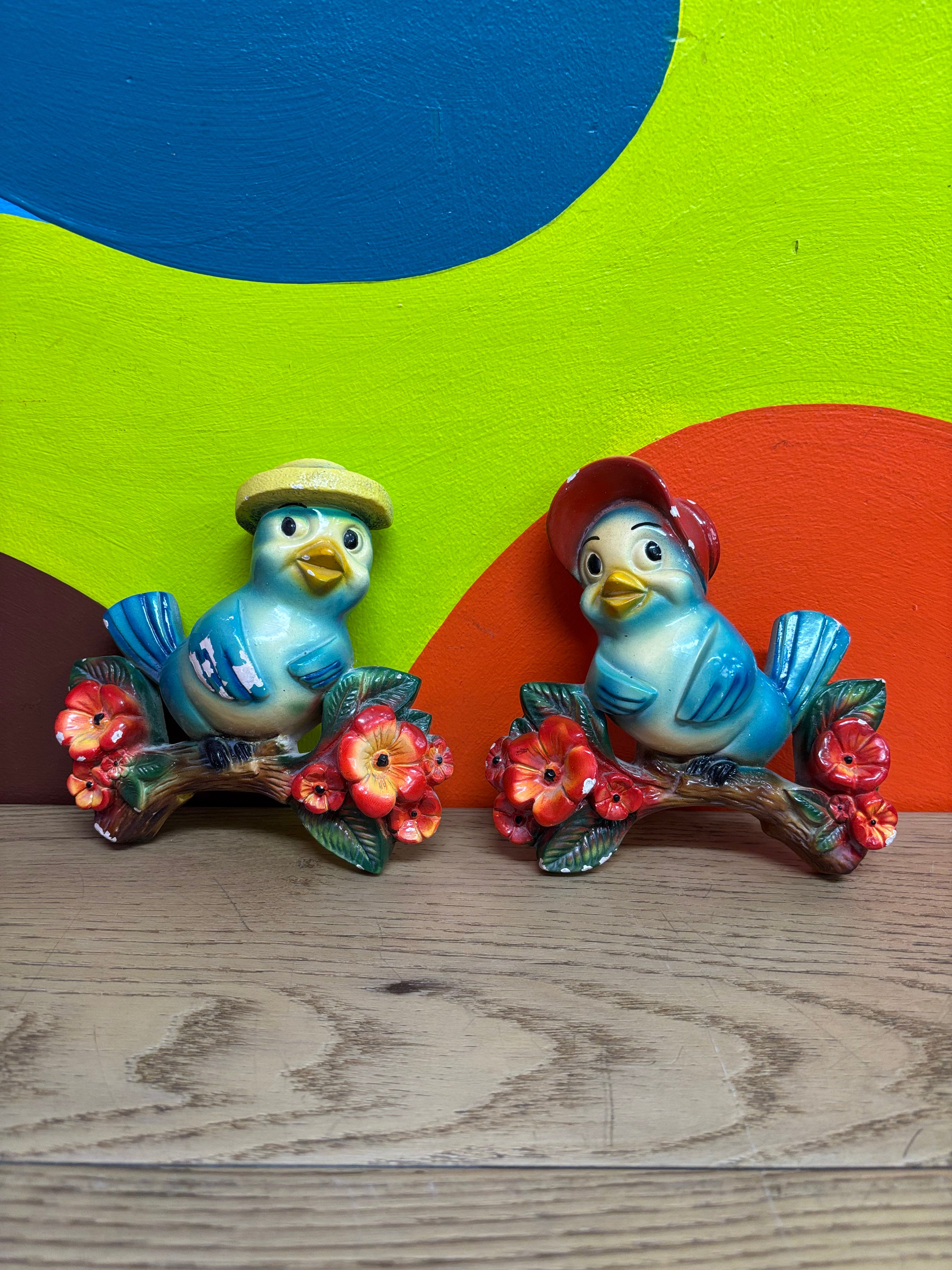 Set of Ceramic Wall Birds