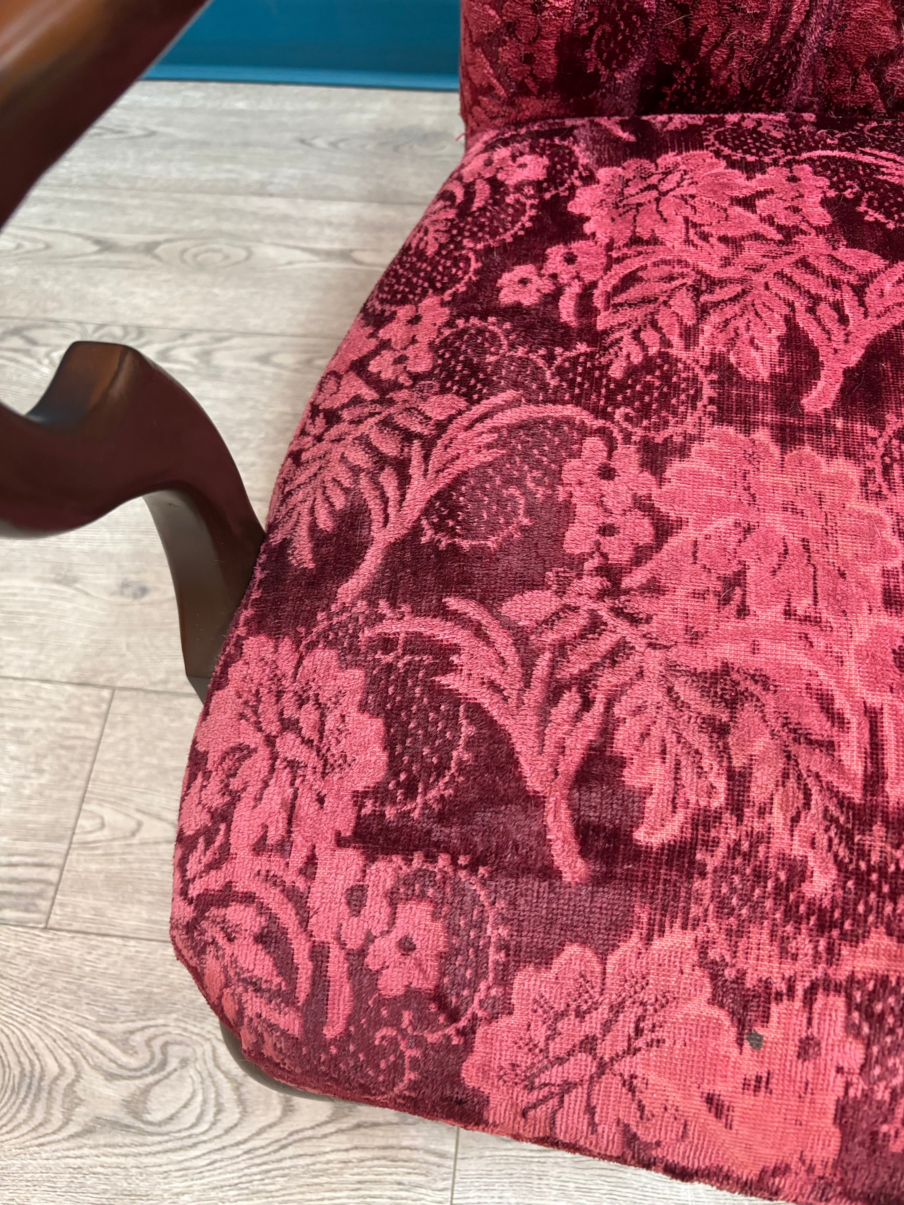 Cranberry Red Armchair