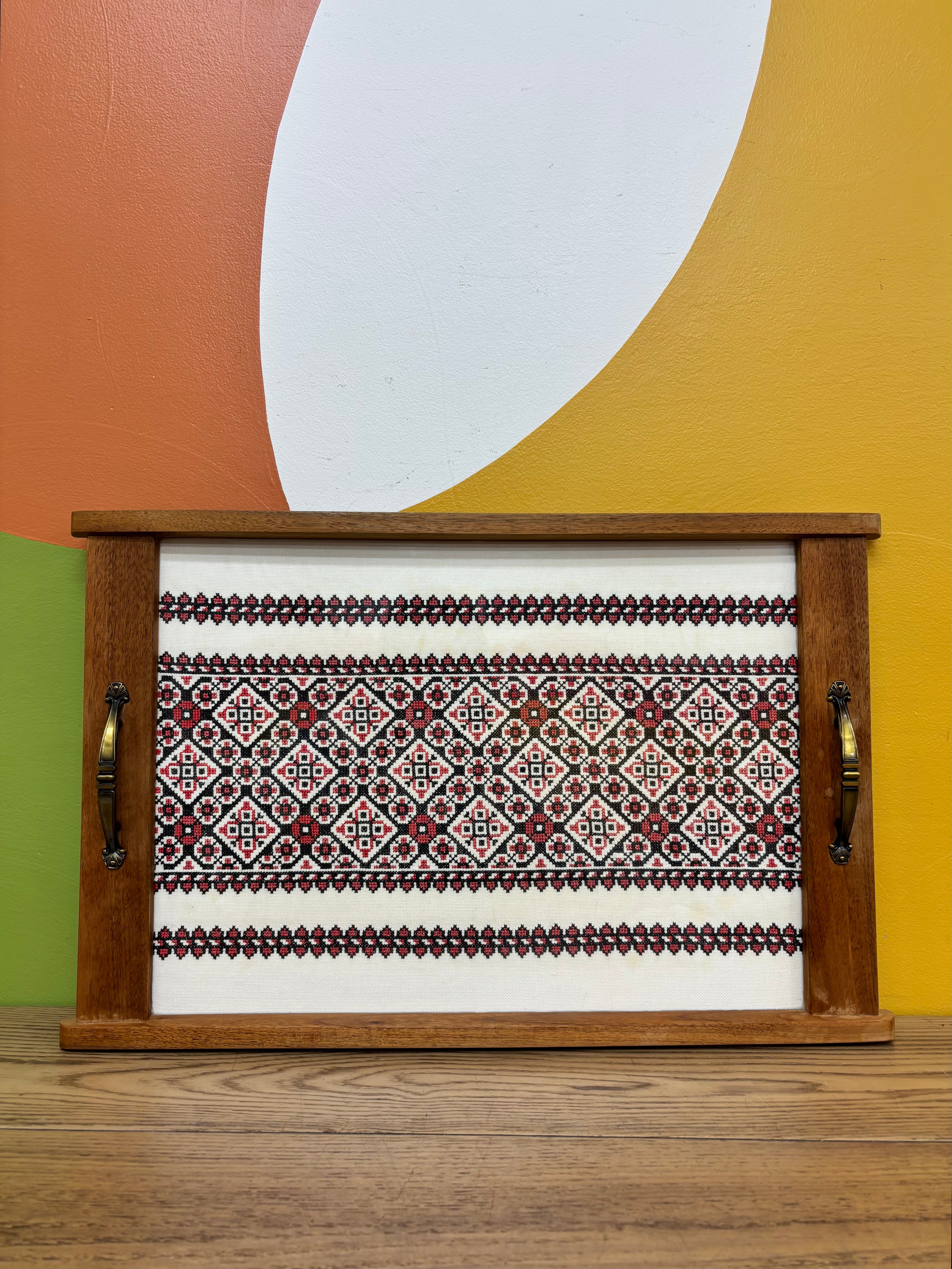 Embroidered Serving Tray