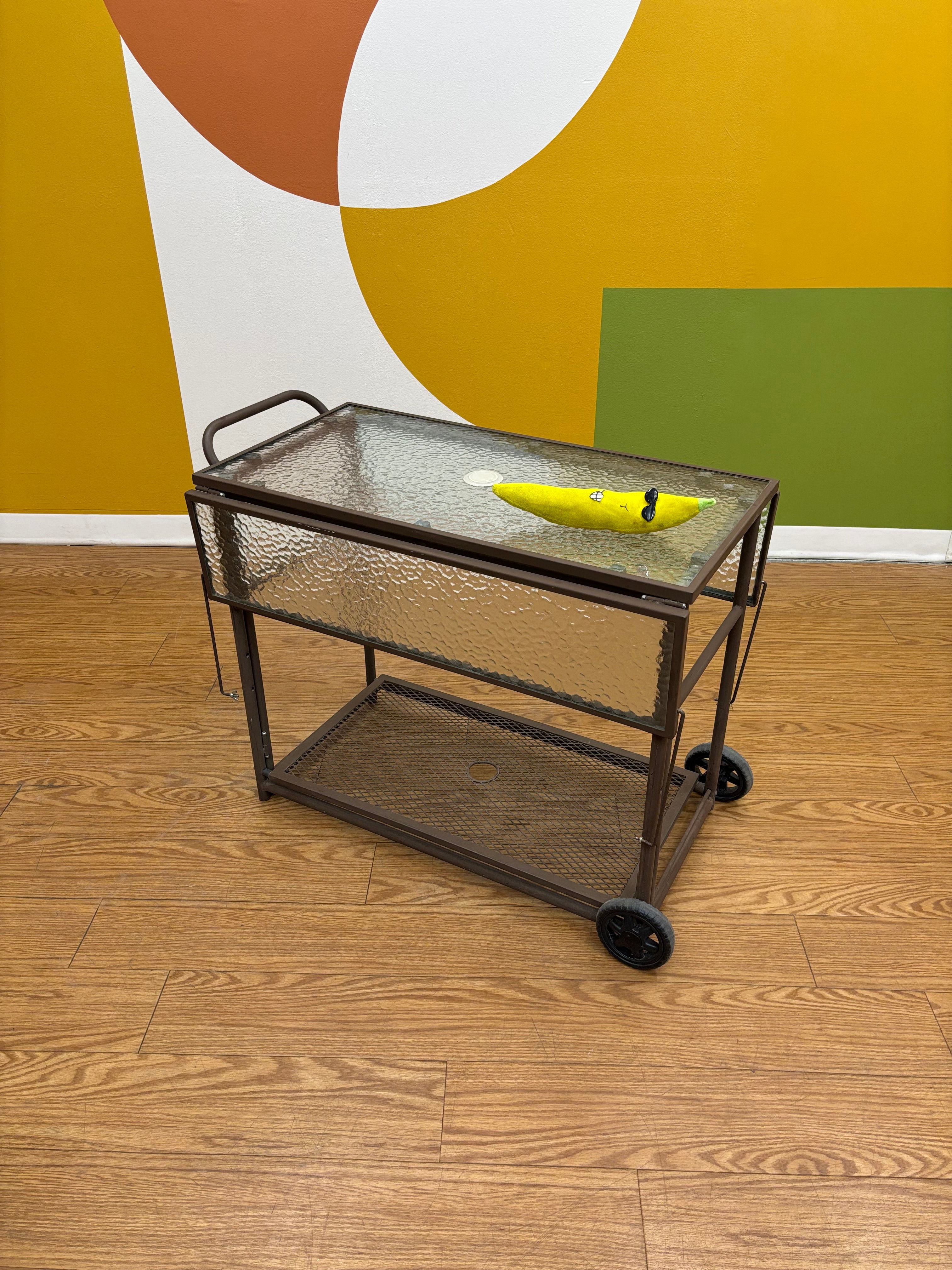 Rolling Glass Cart