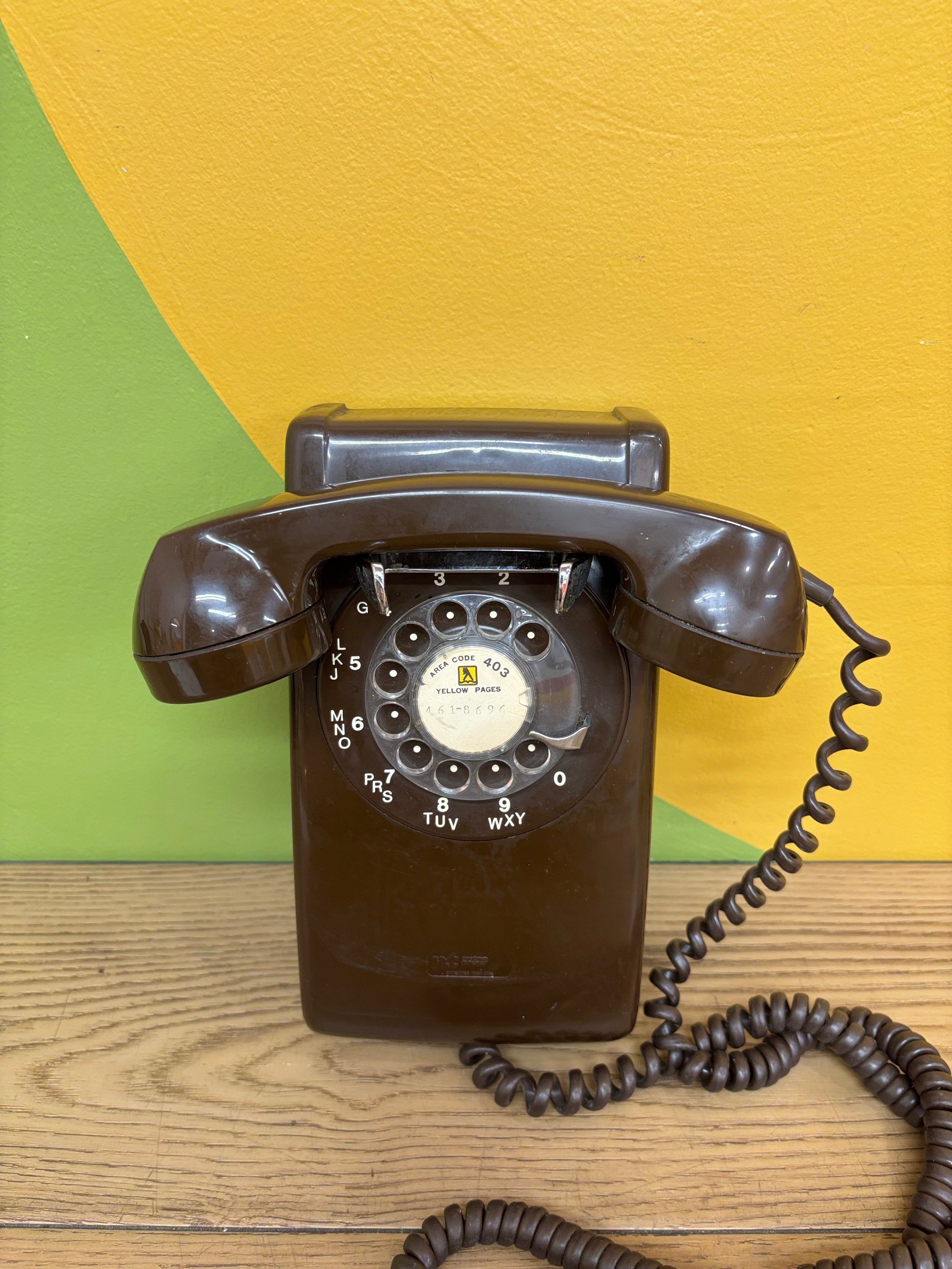 Brown Rotary Dial Phone
