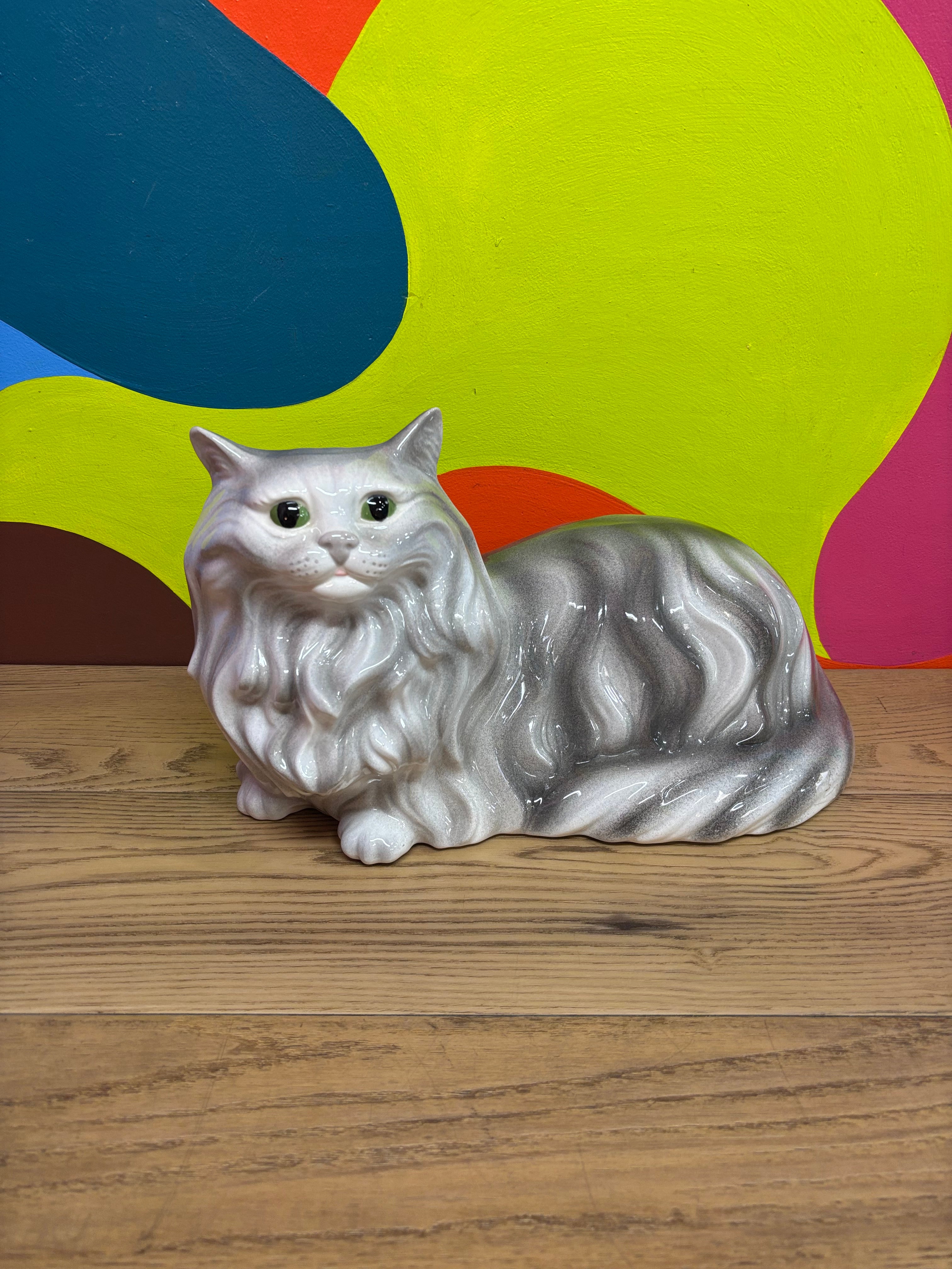 Ceramic Persian Cat Statue