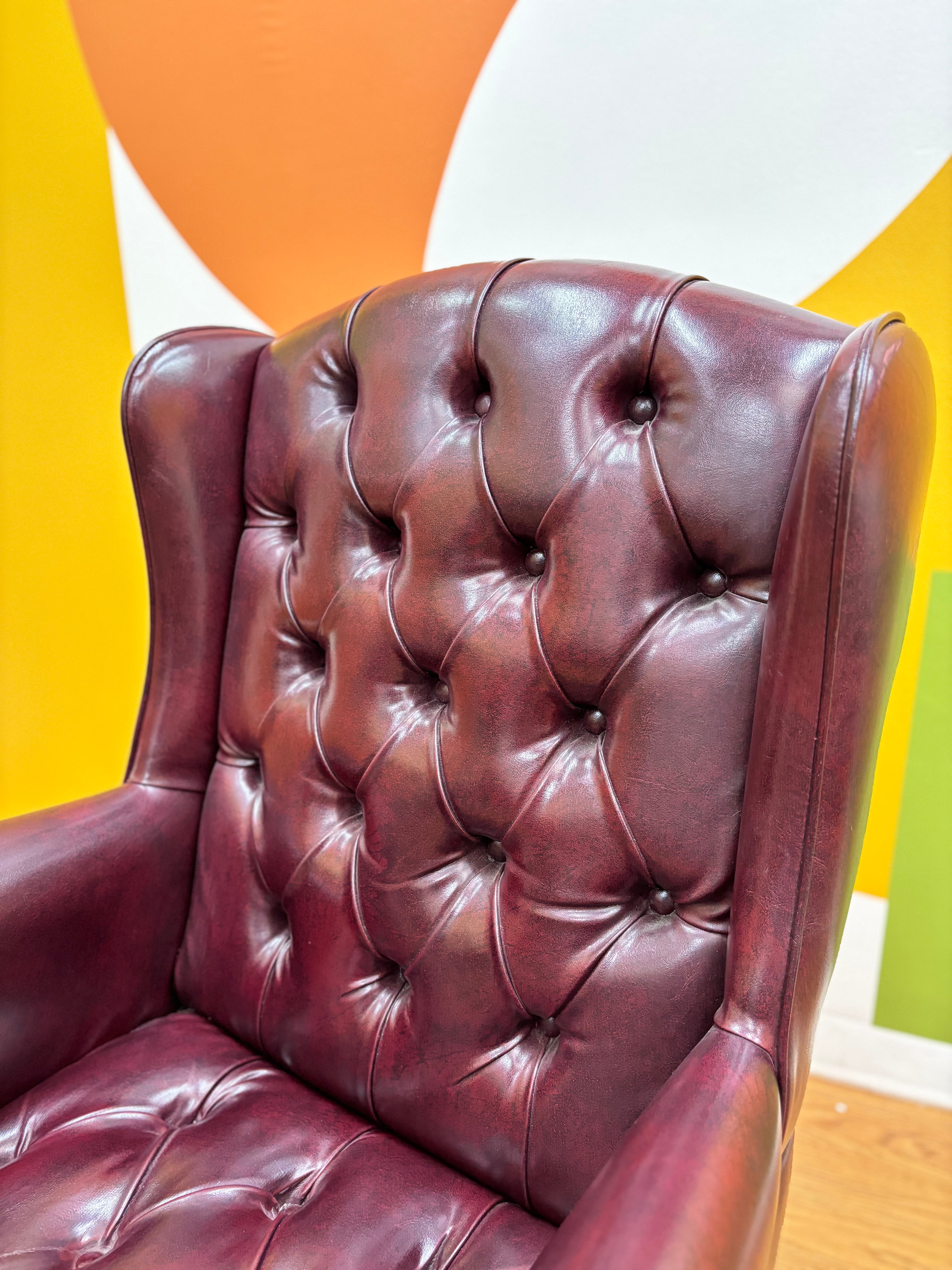Red Tufted Office Chair