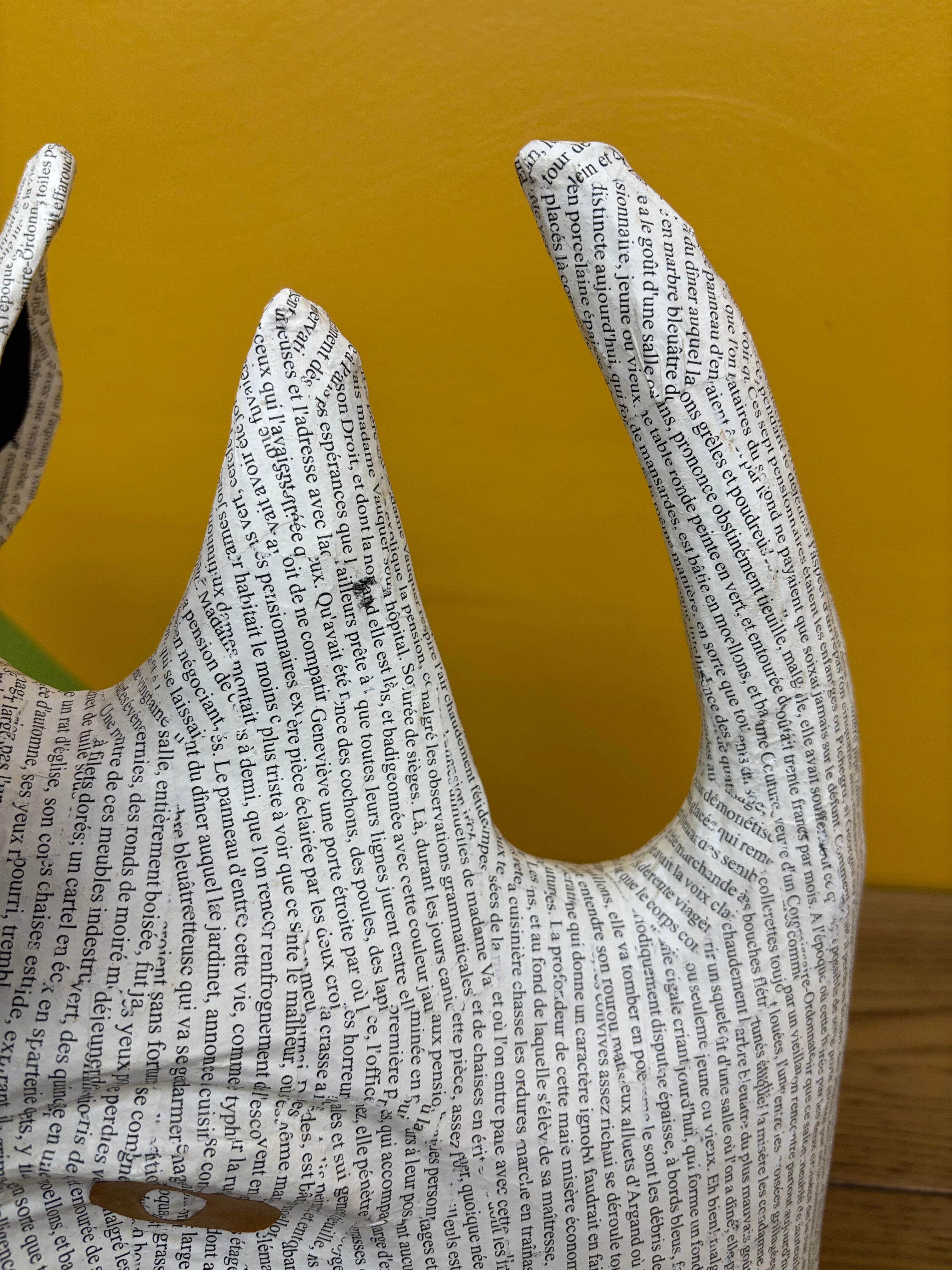 Paper Mache Rhino Head