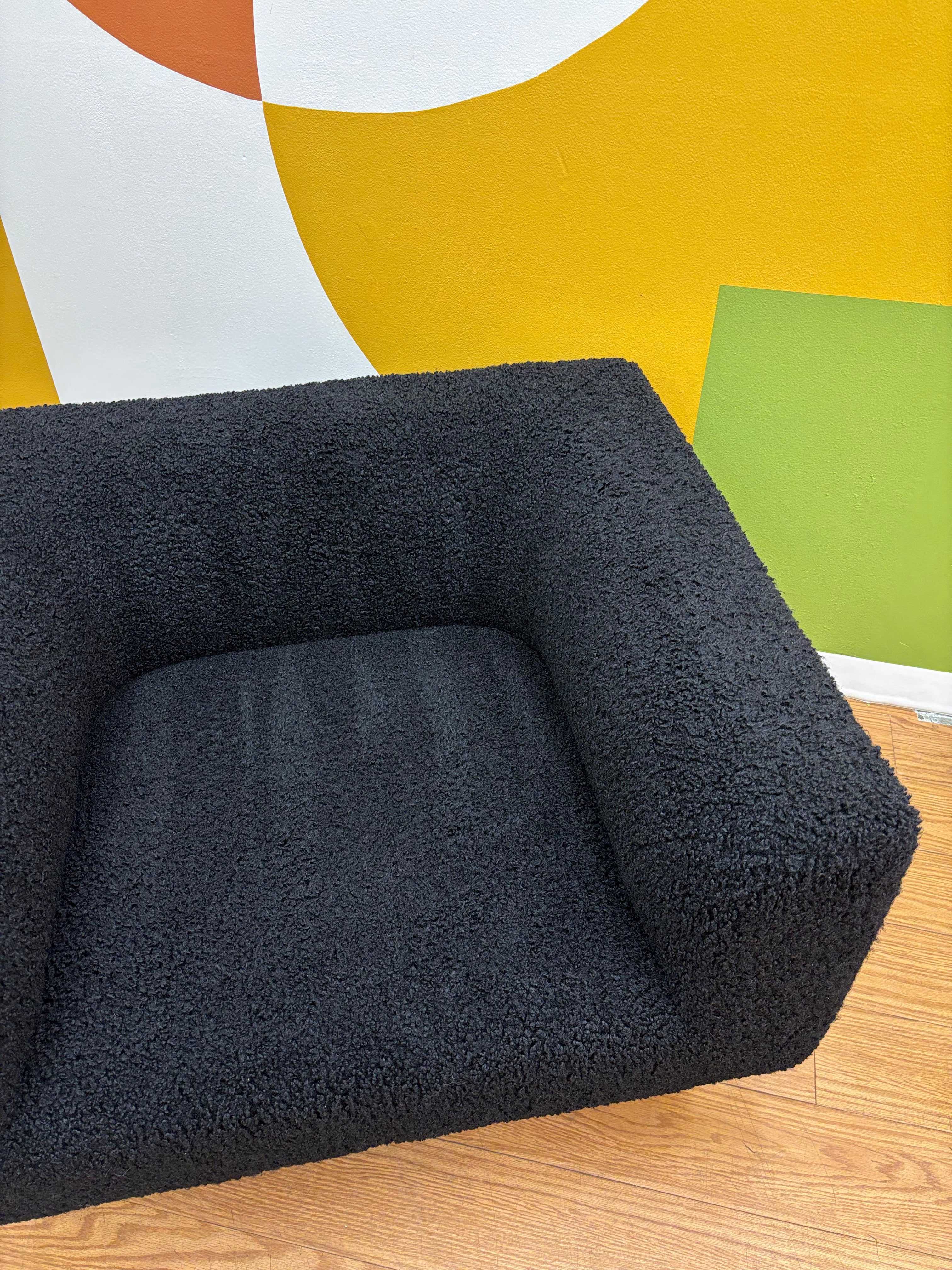 Oversized Square Sherpa Armchair (2 available)