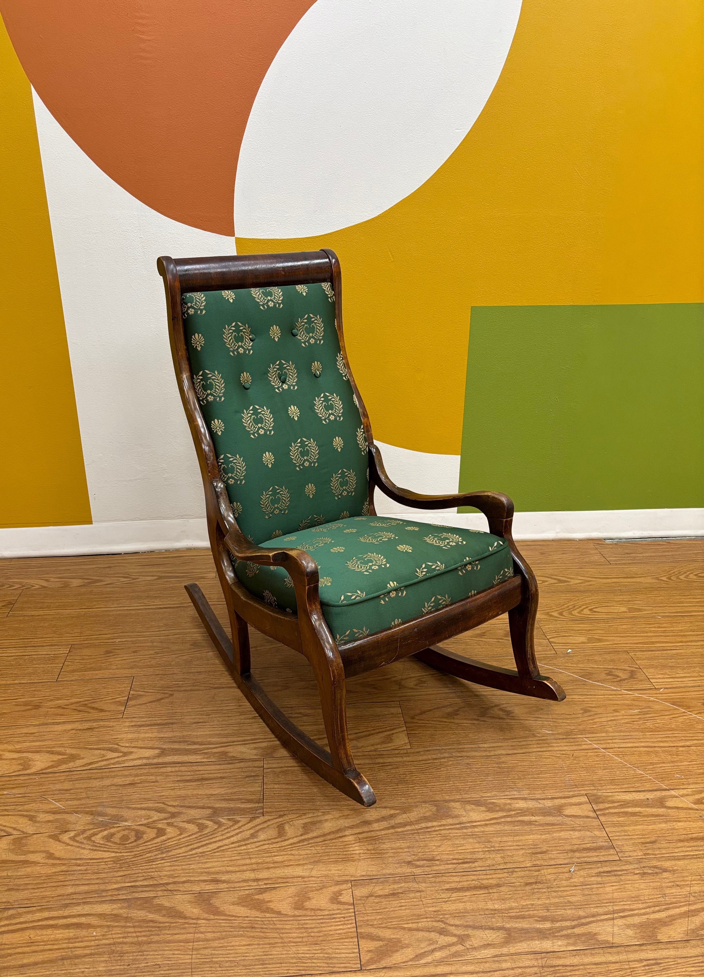 Green Wood Rocking Chair
