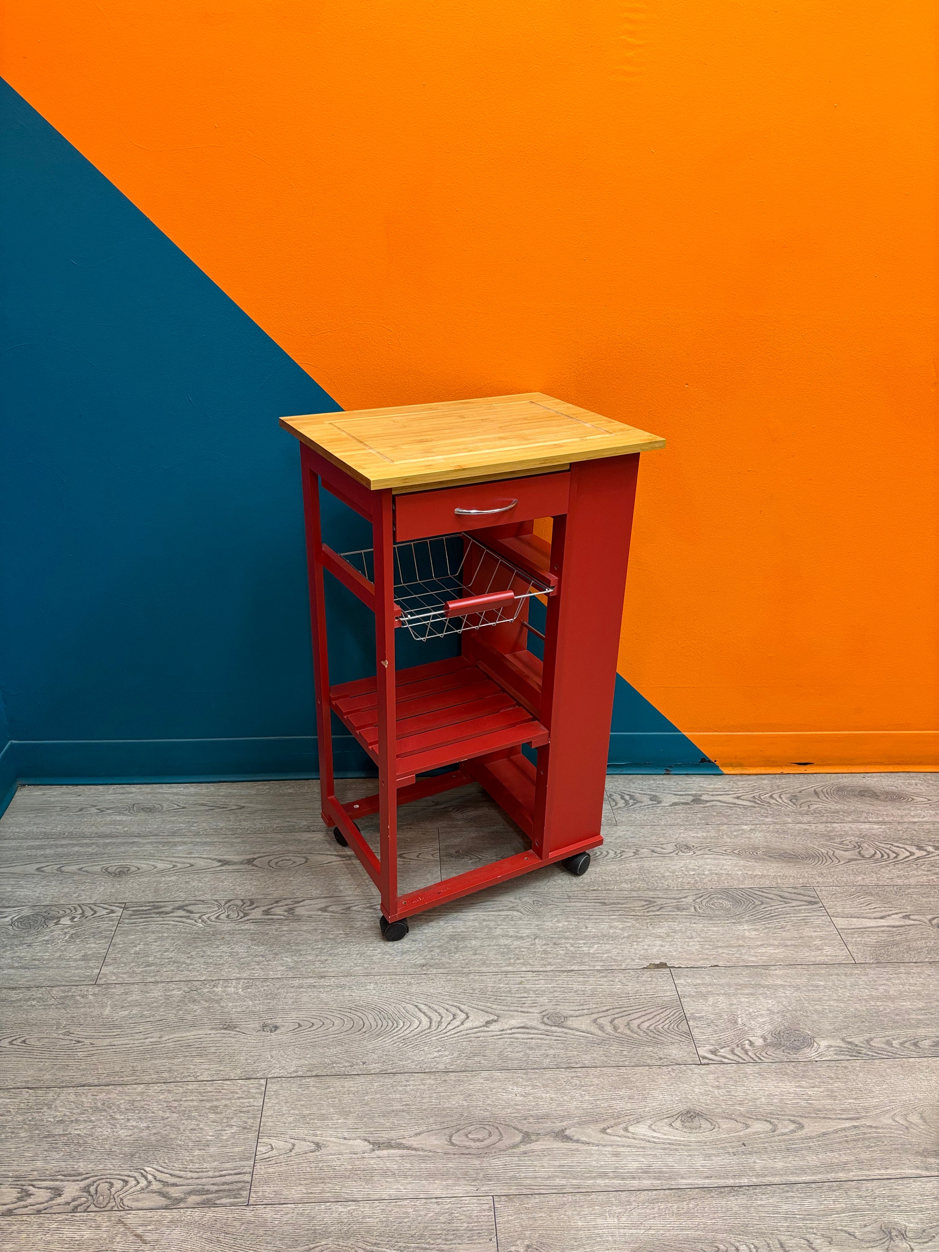 Small Wood Kitchen Cart