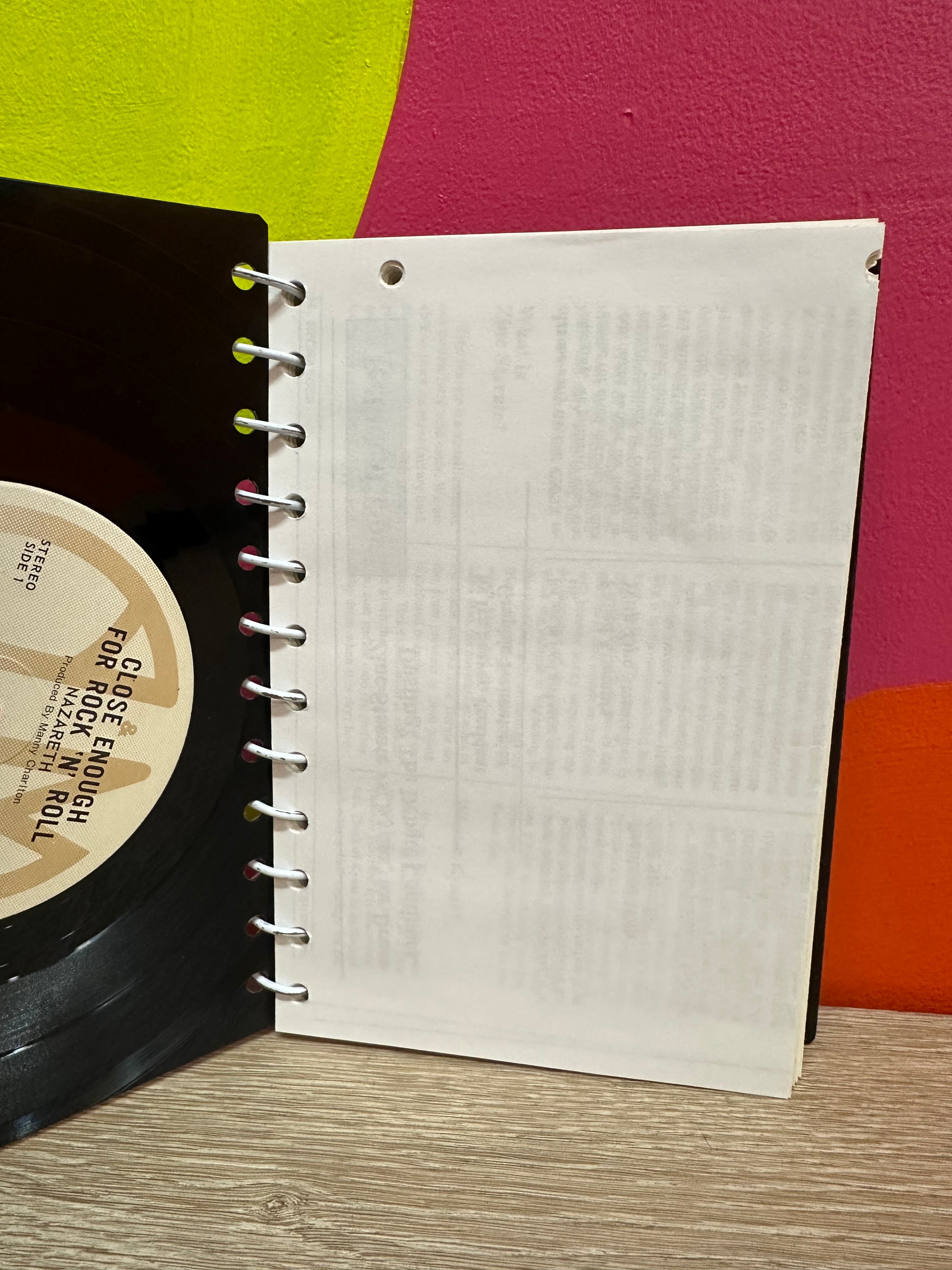 Handmade Vinyl Notebook