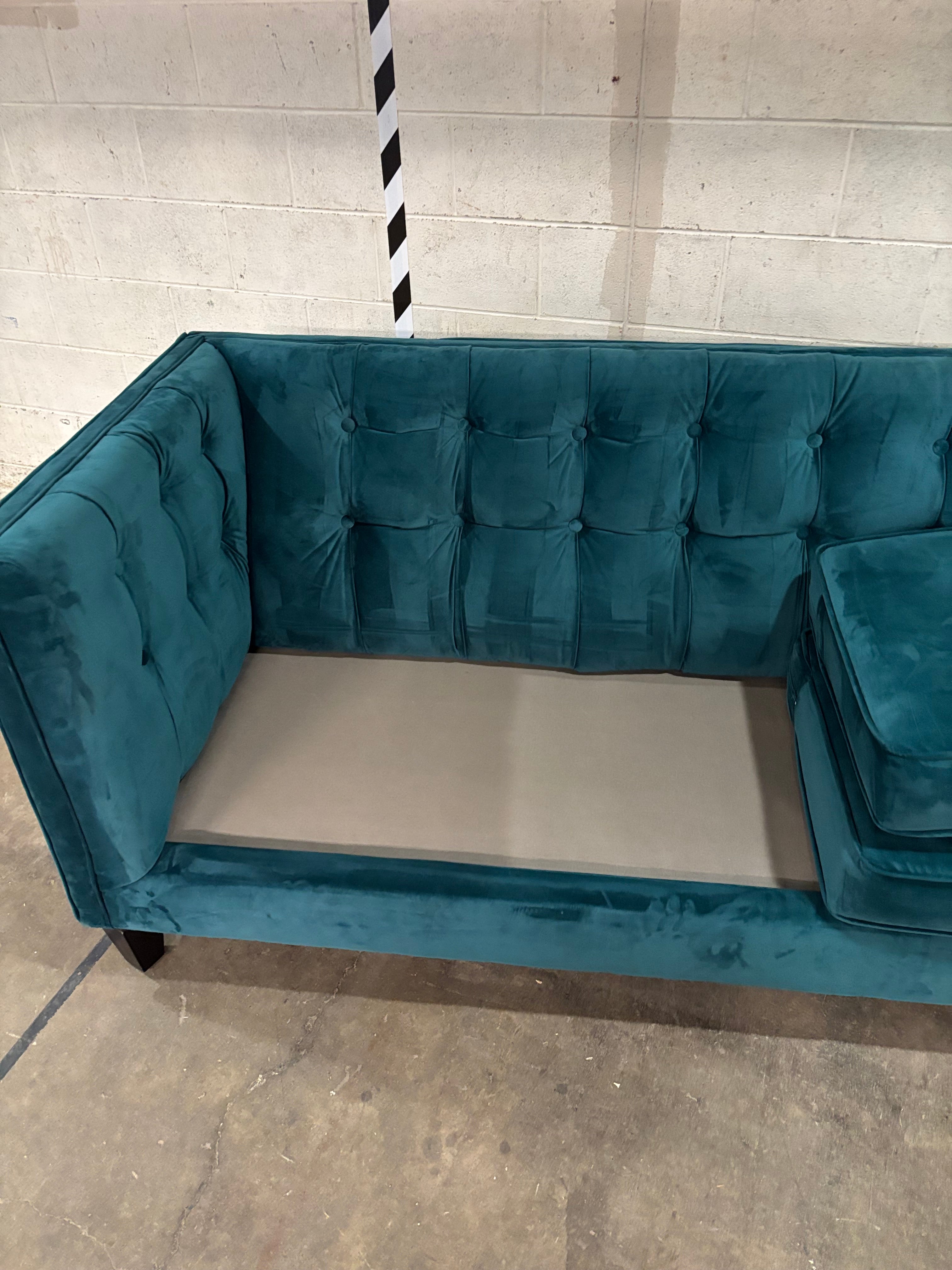Blue Velvet Sofa