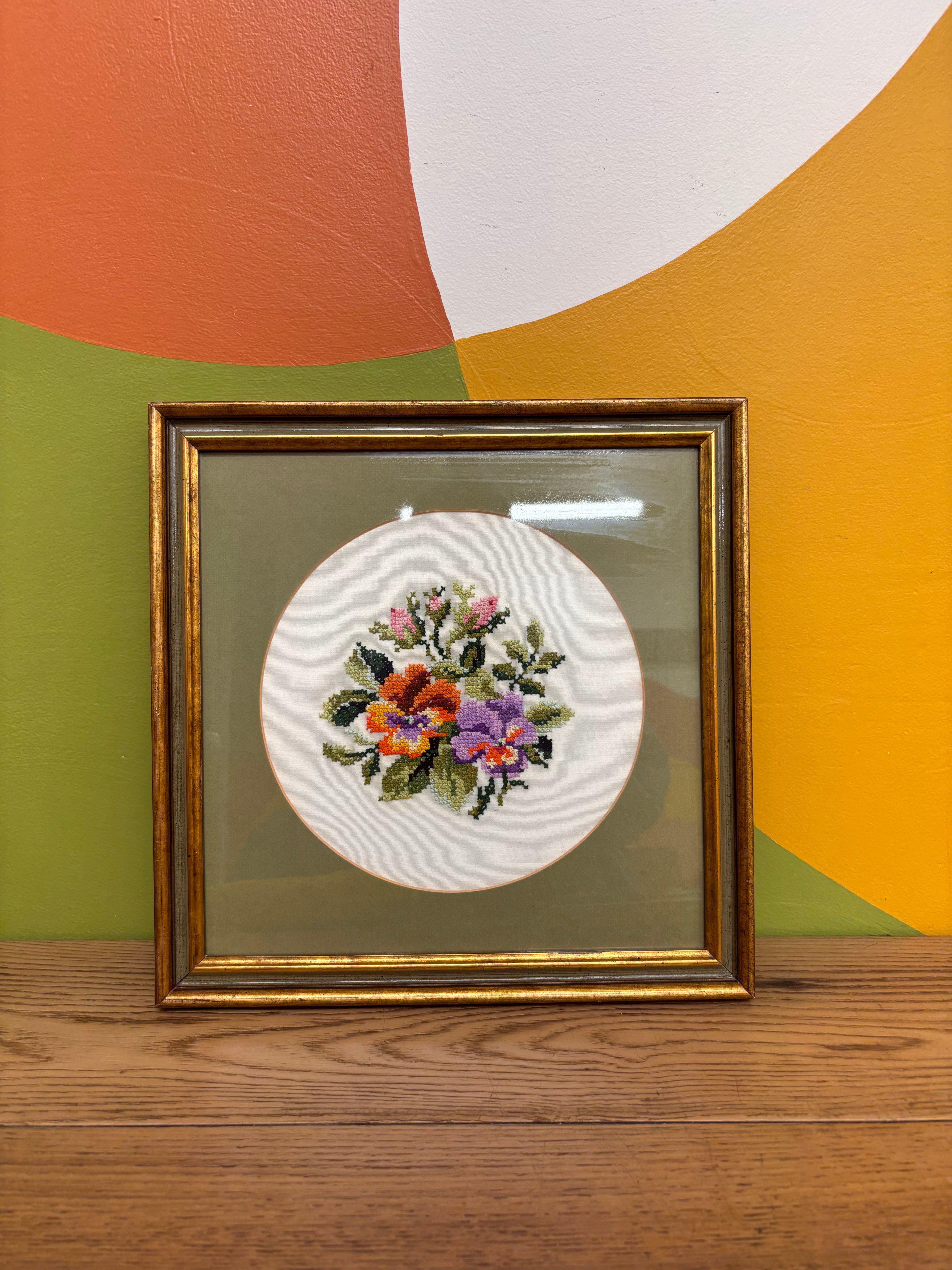Set of 2 Cross-Stitch Artworks