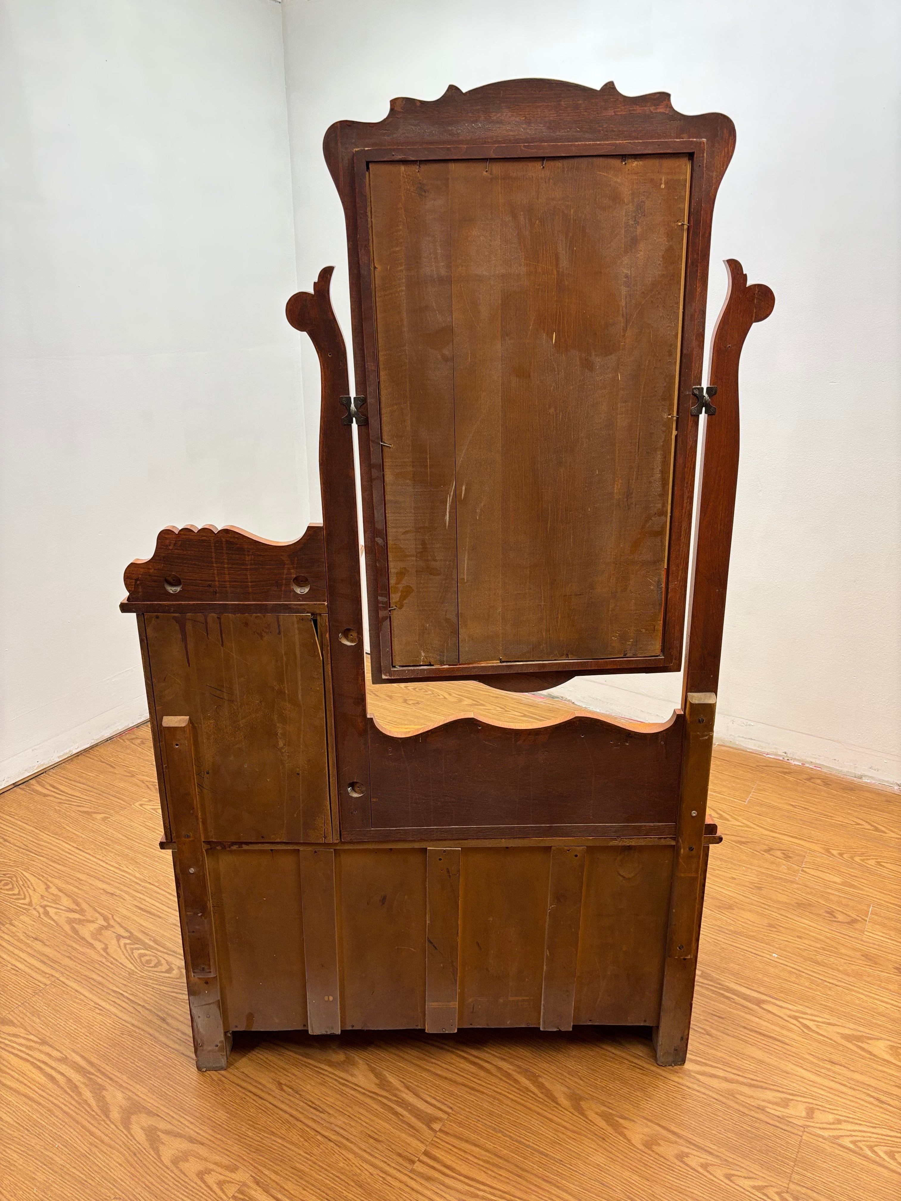 Wood Dresser with Mirror