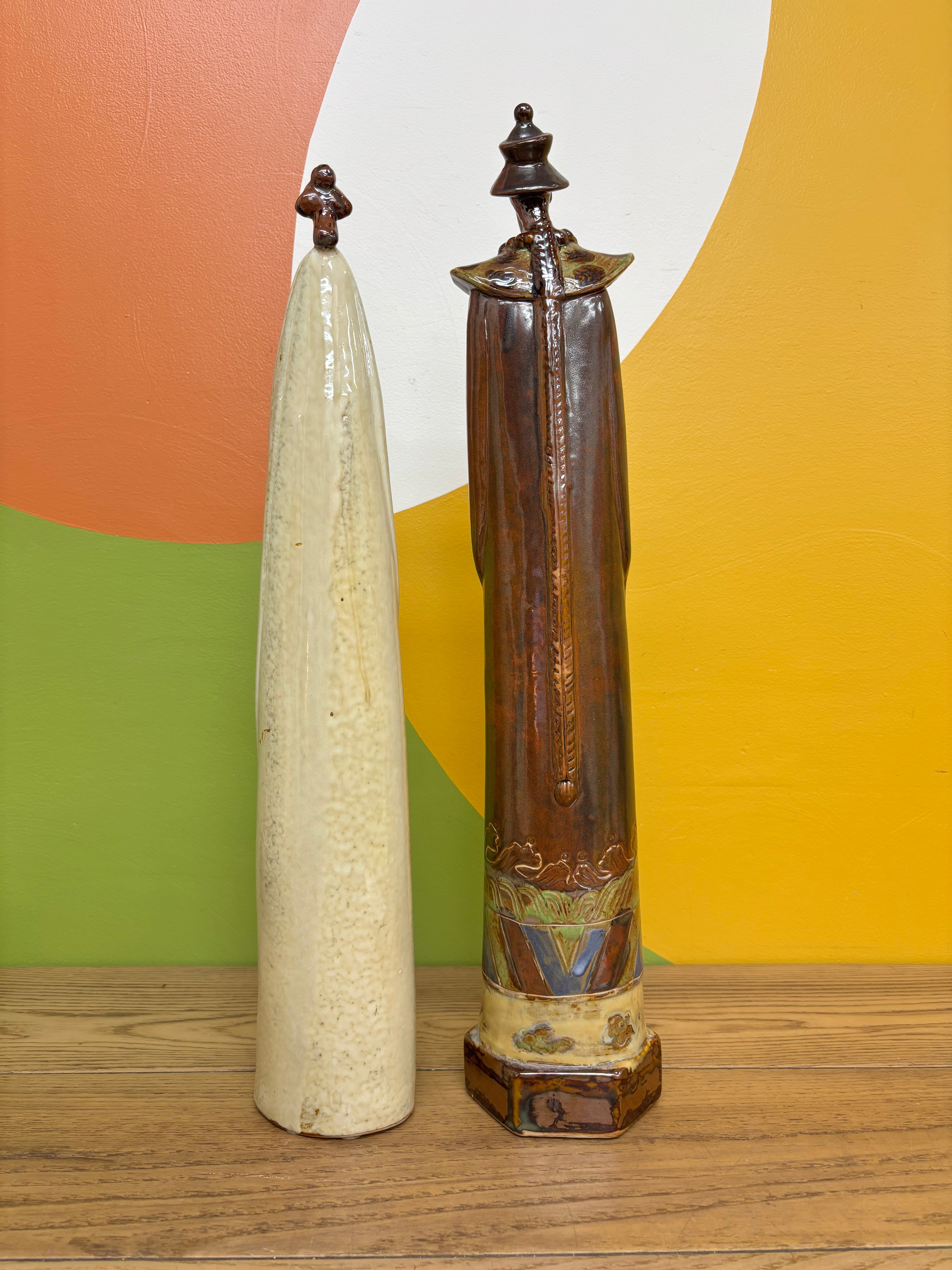 Glazed Pottery Figurines (2)