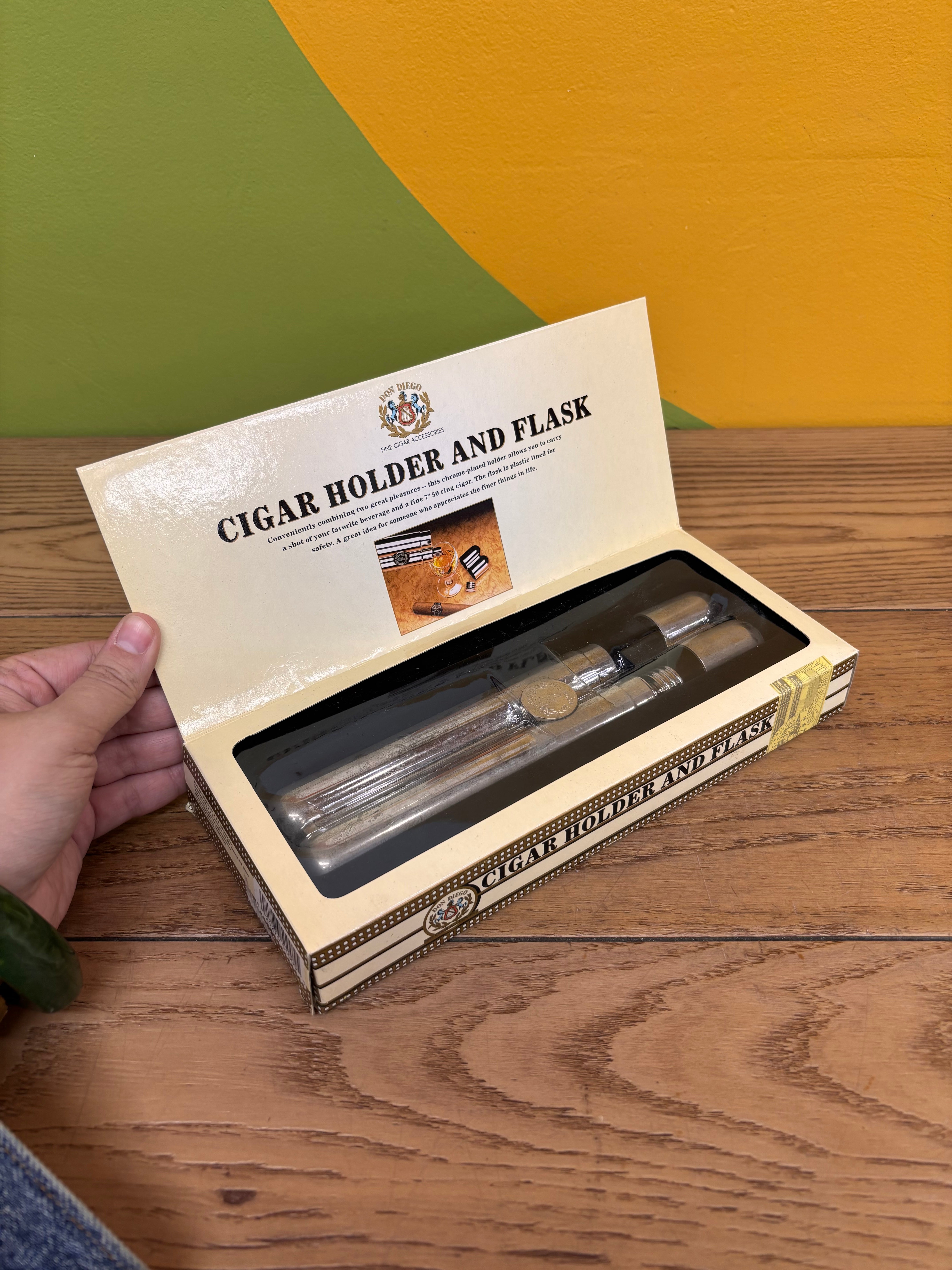 Don Diego Cigar Holder and Flask