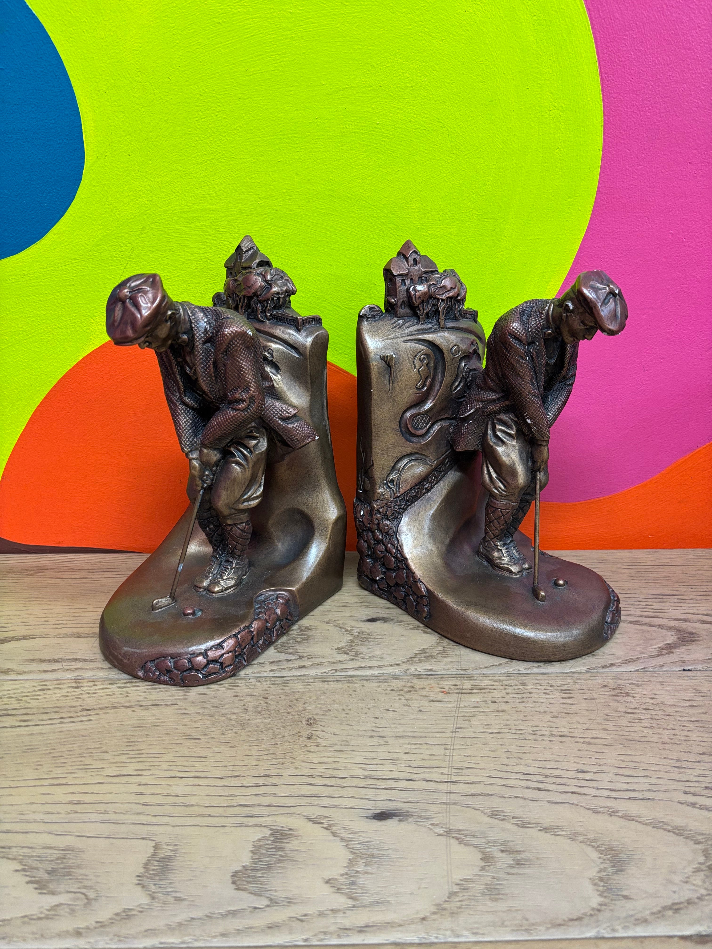 Golfer Putting Bookends (Austin Productions)
