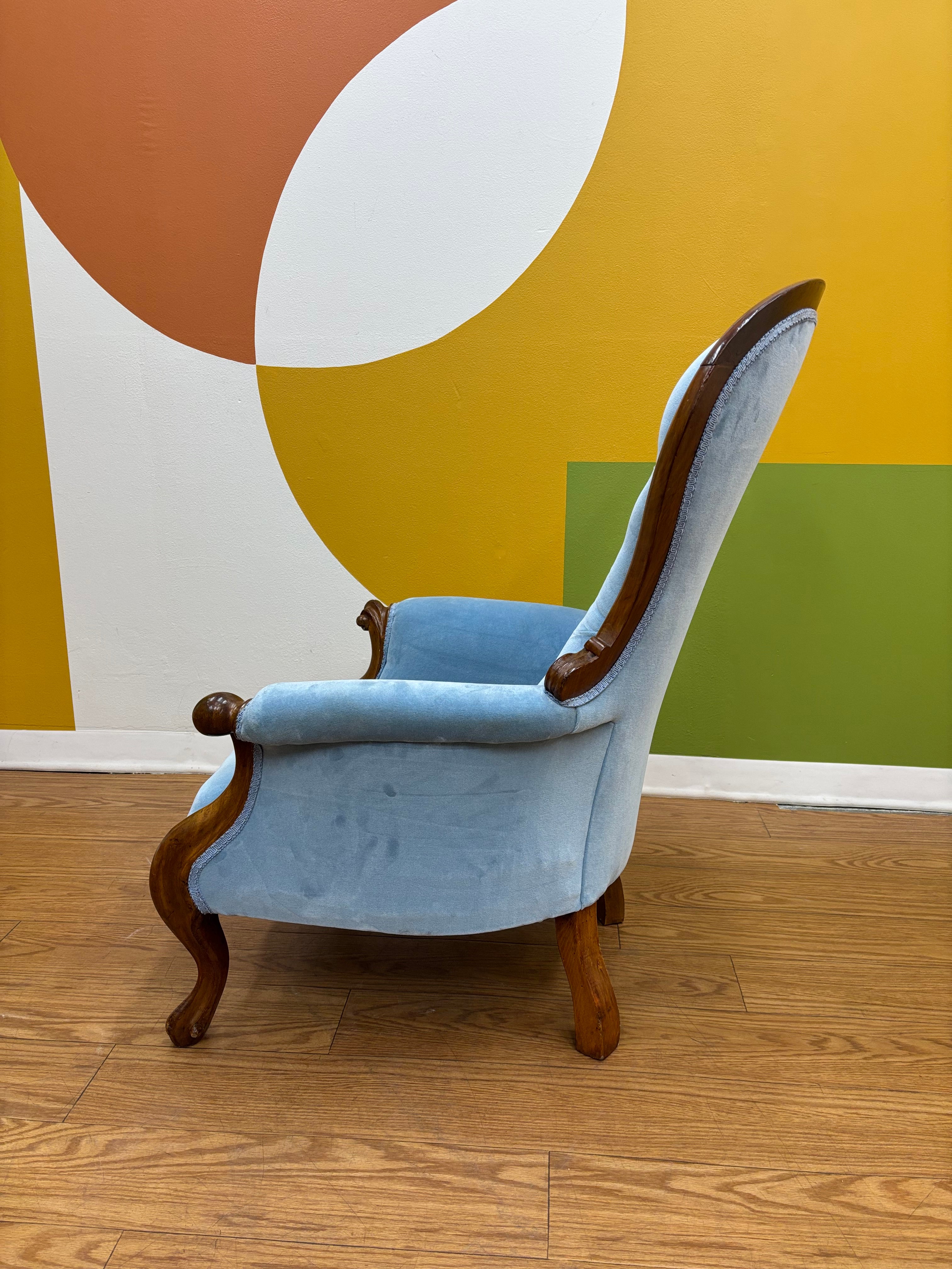 Baby Blue Accent Chair