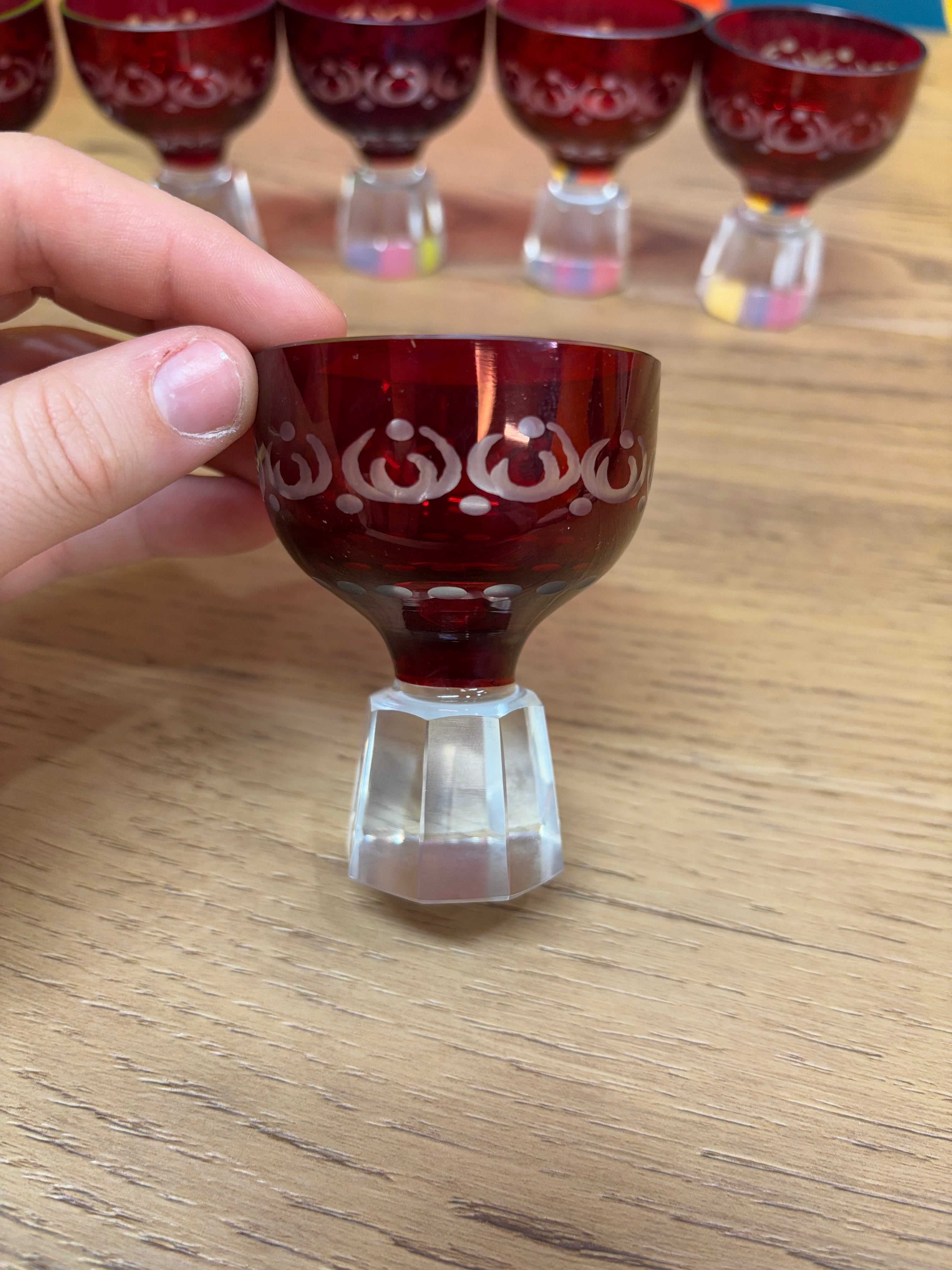 (6) Small Red Glasses