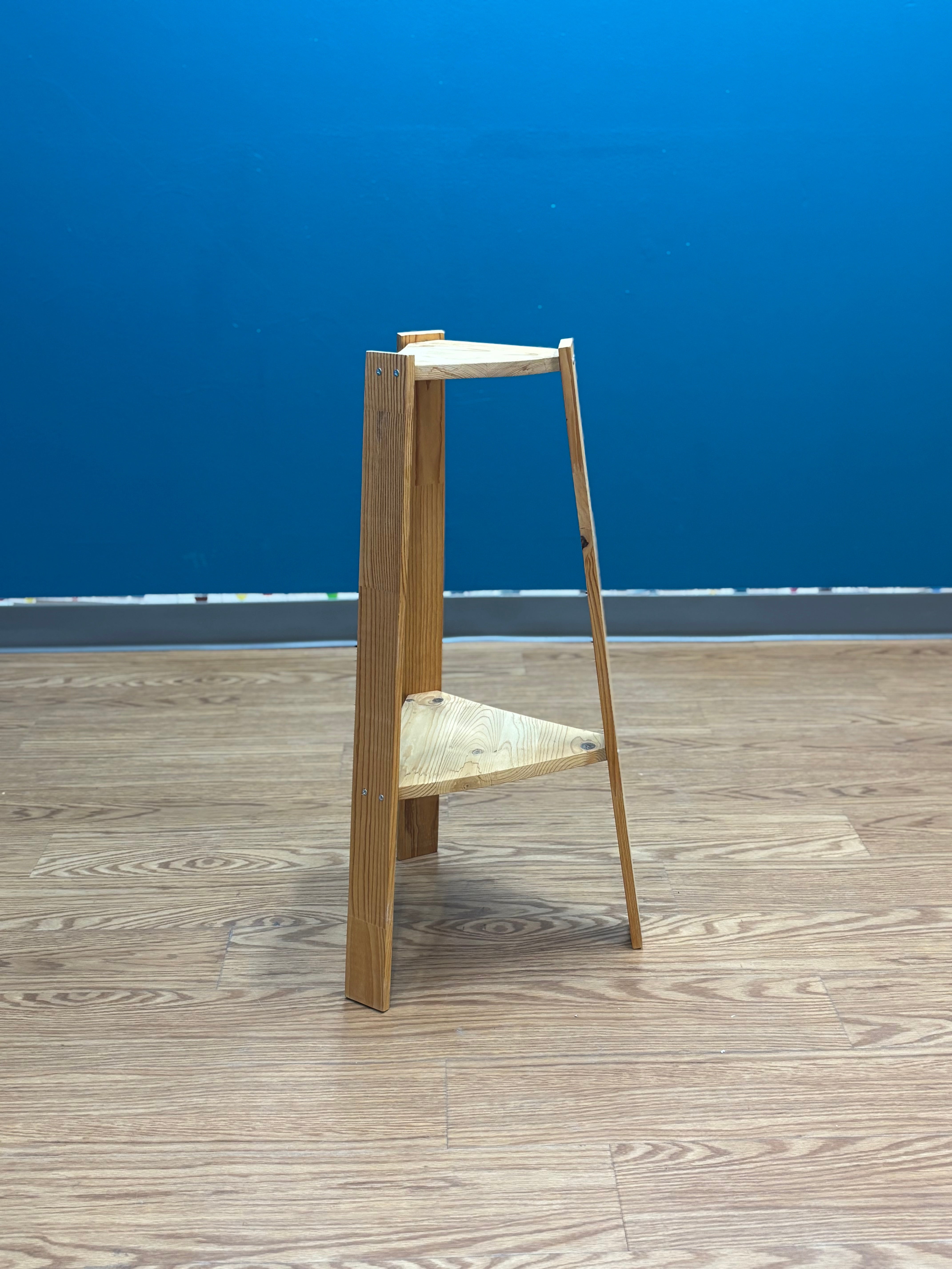 Triangular Wood Stand