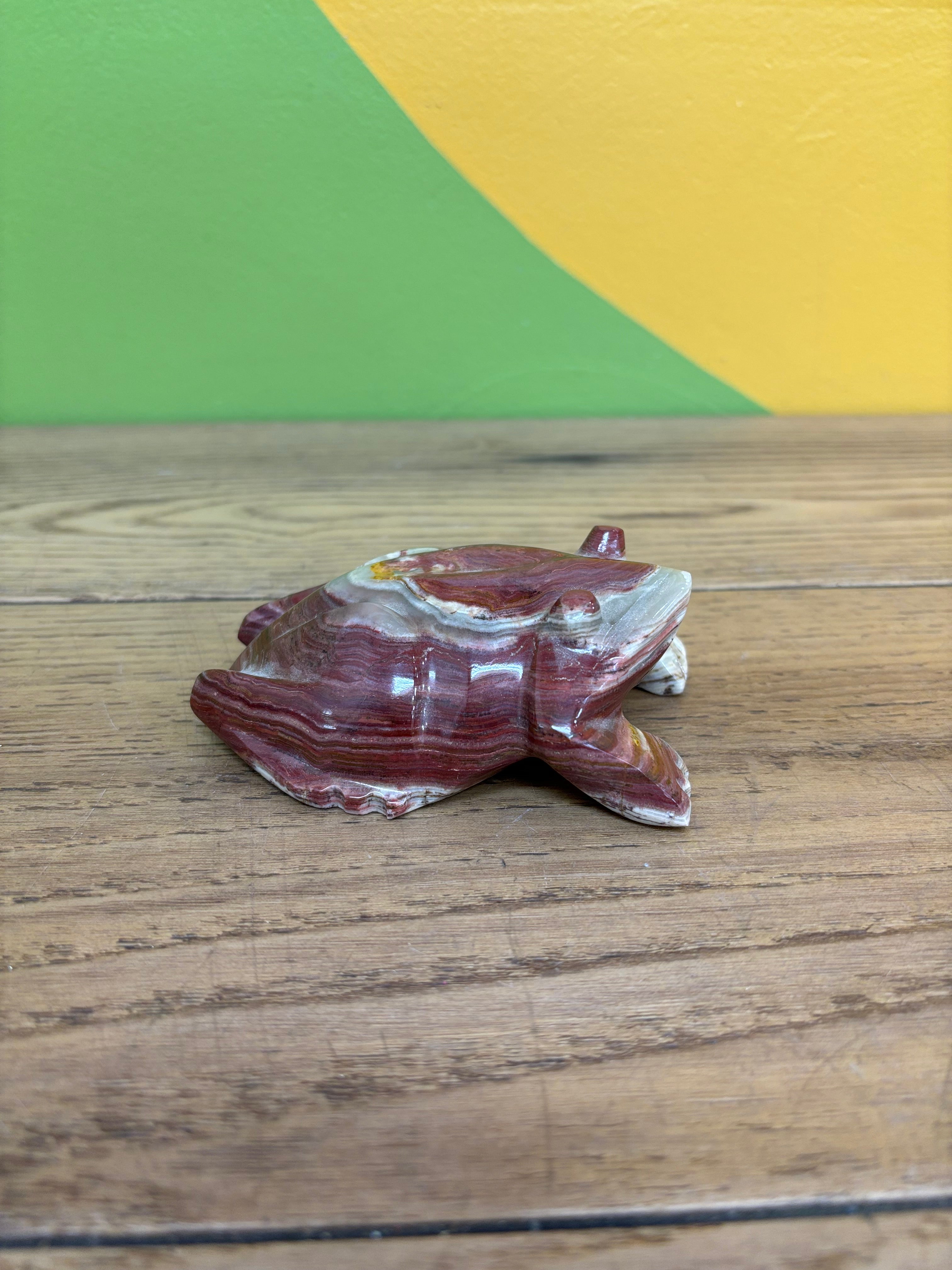 Stone Frog Figurine