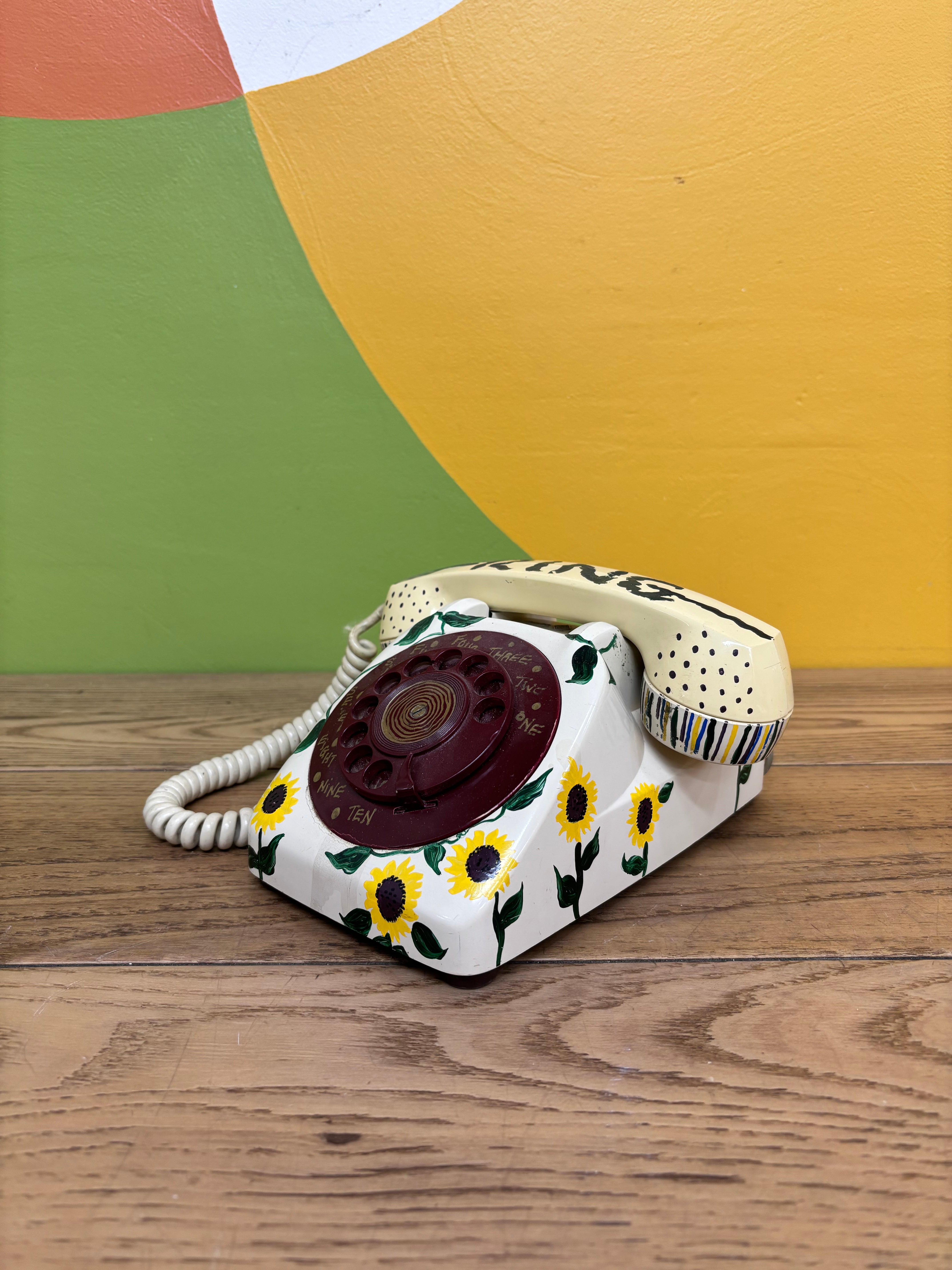 Painted Rotary Phone