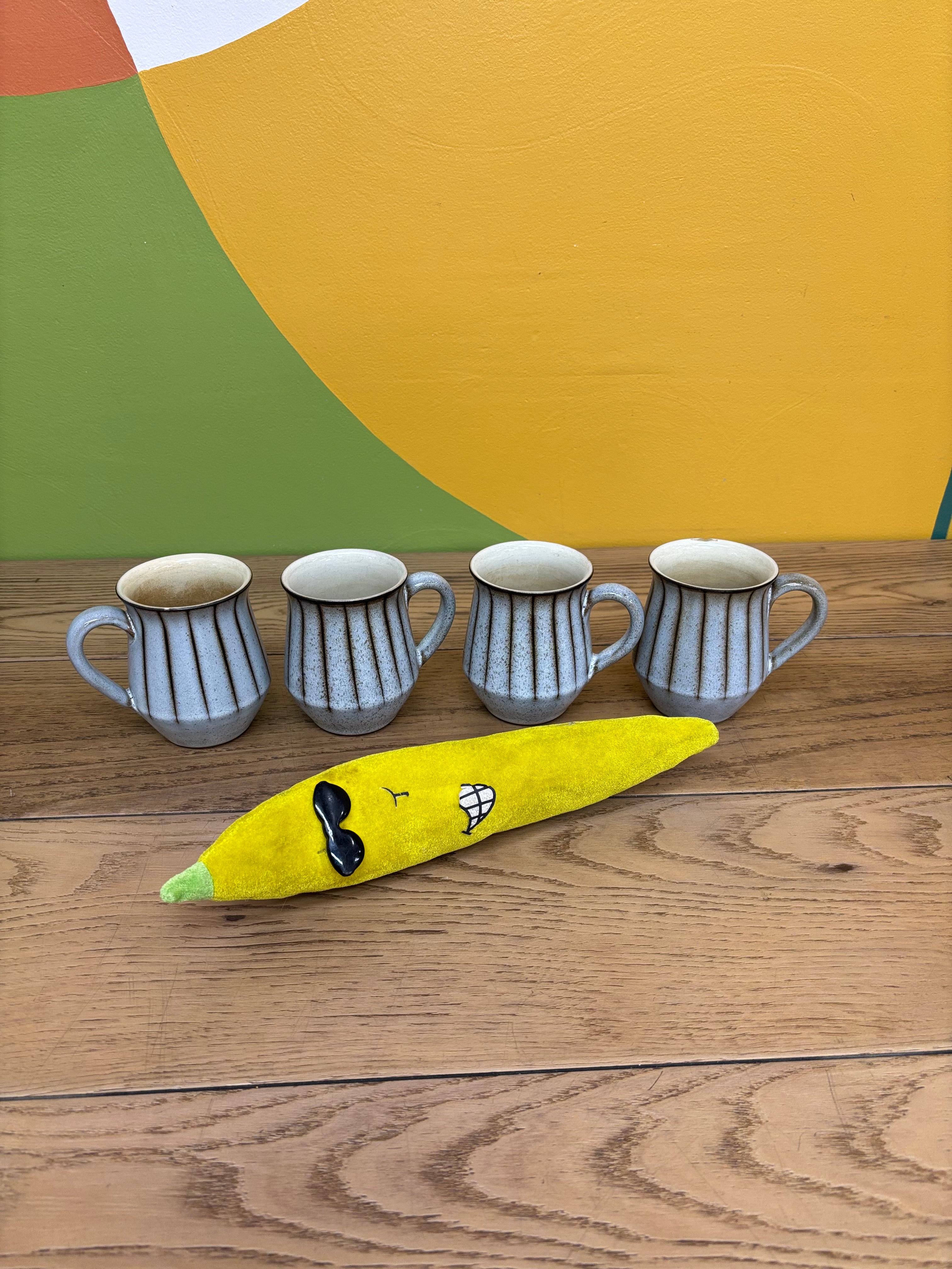 (4) Denby Studio Mugs
