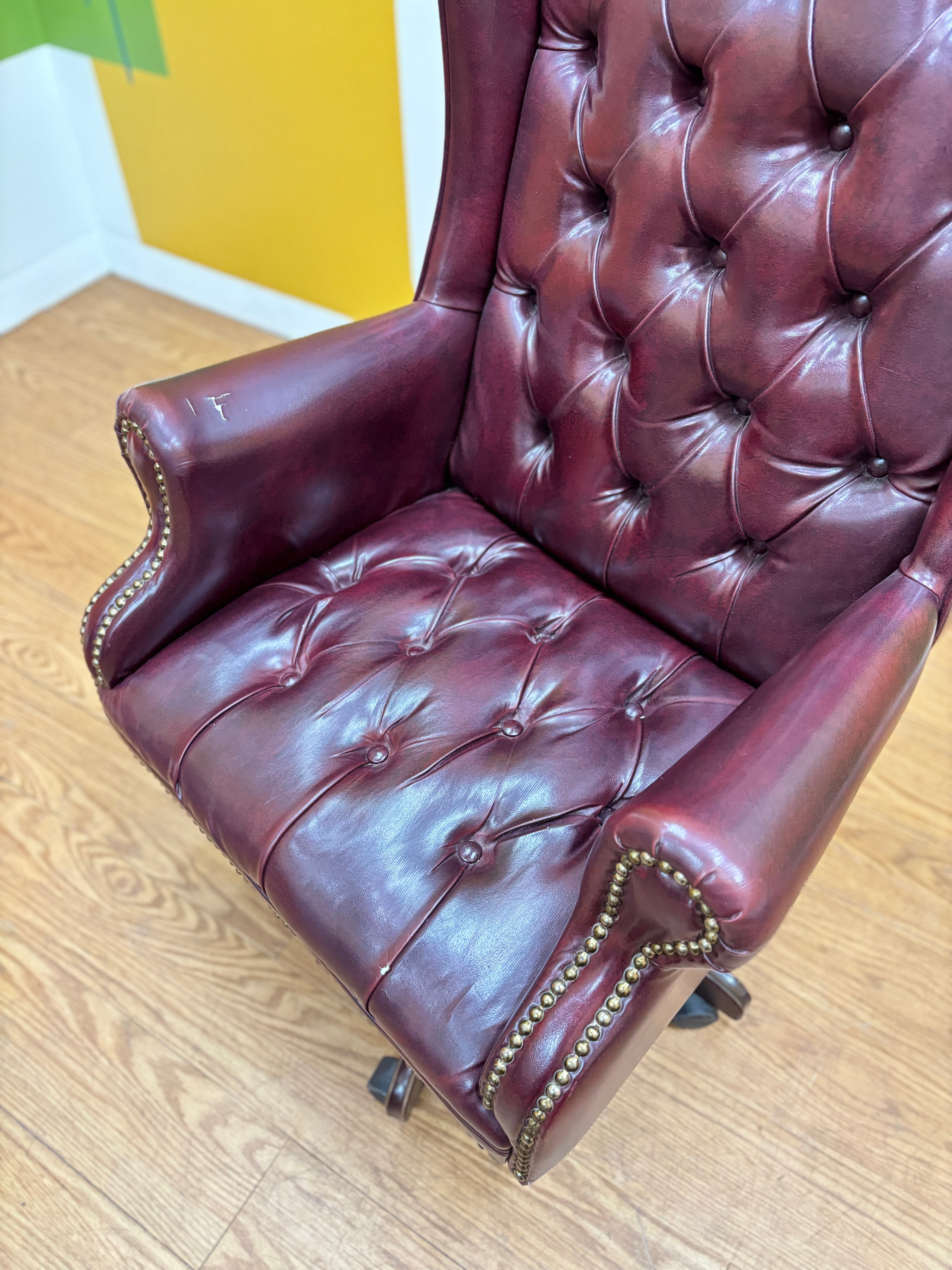 Red Tufted Office Chair