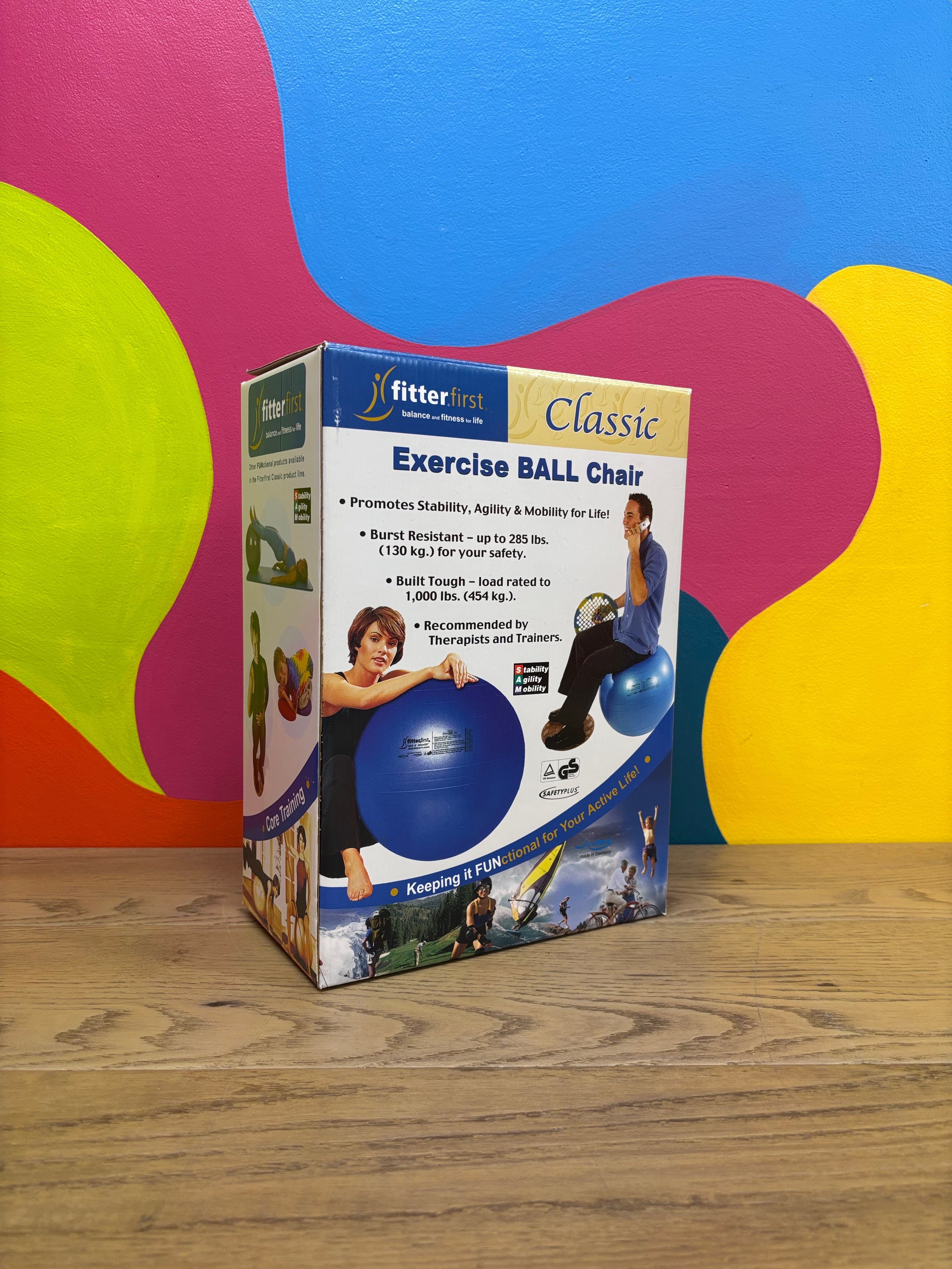 Fitterfirst Classic Blue Exercise Ball Chair