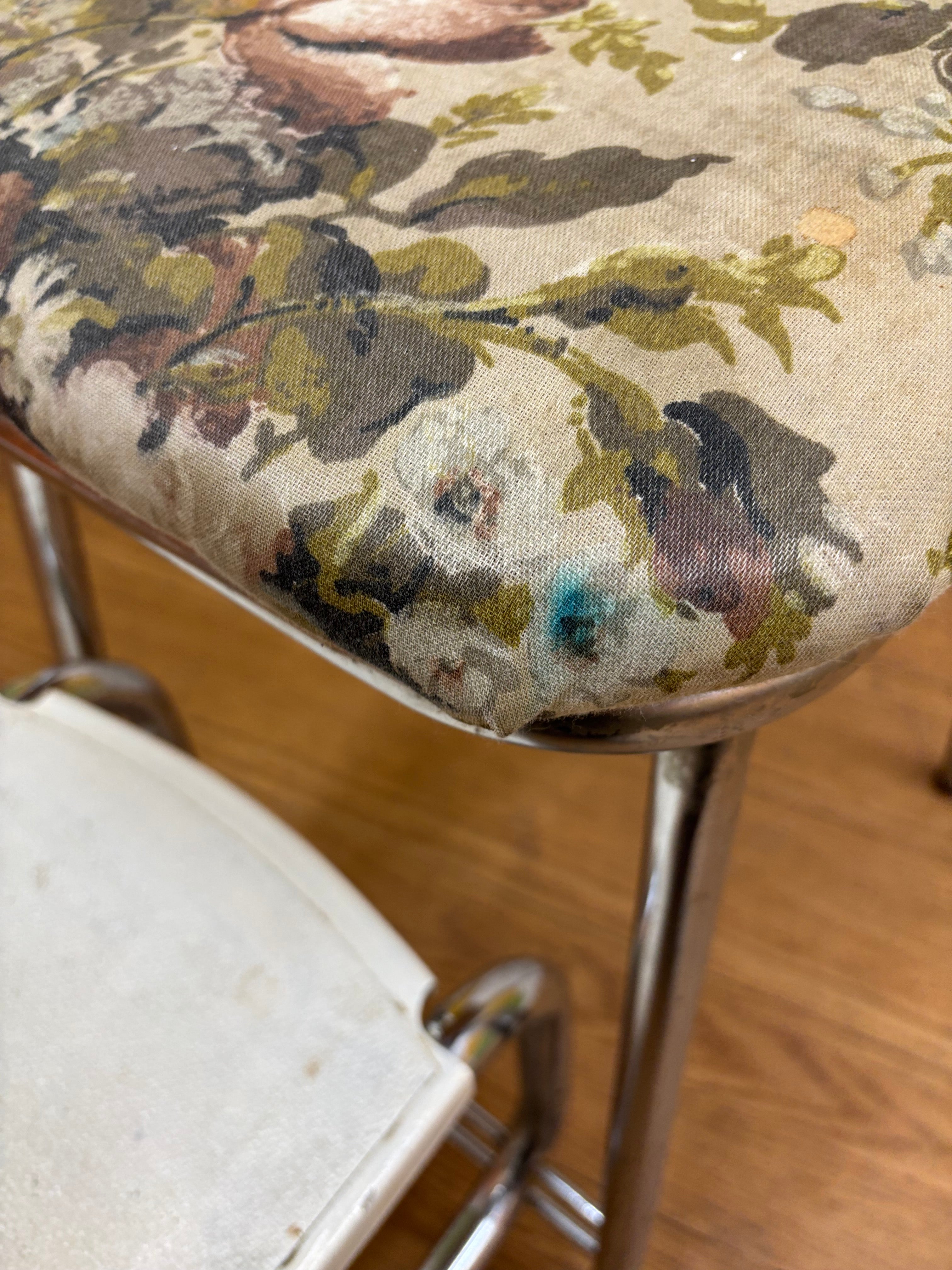 Floral Folding Step Stool Chair