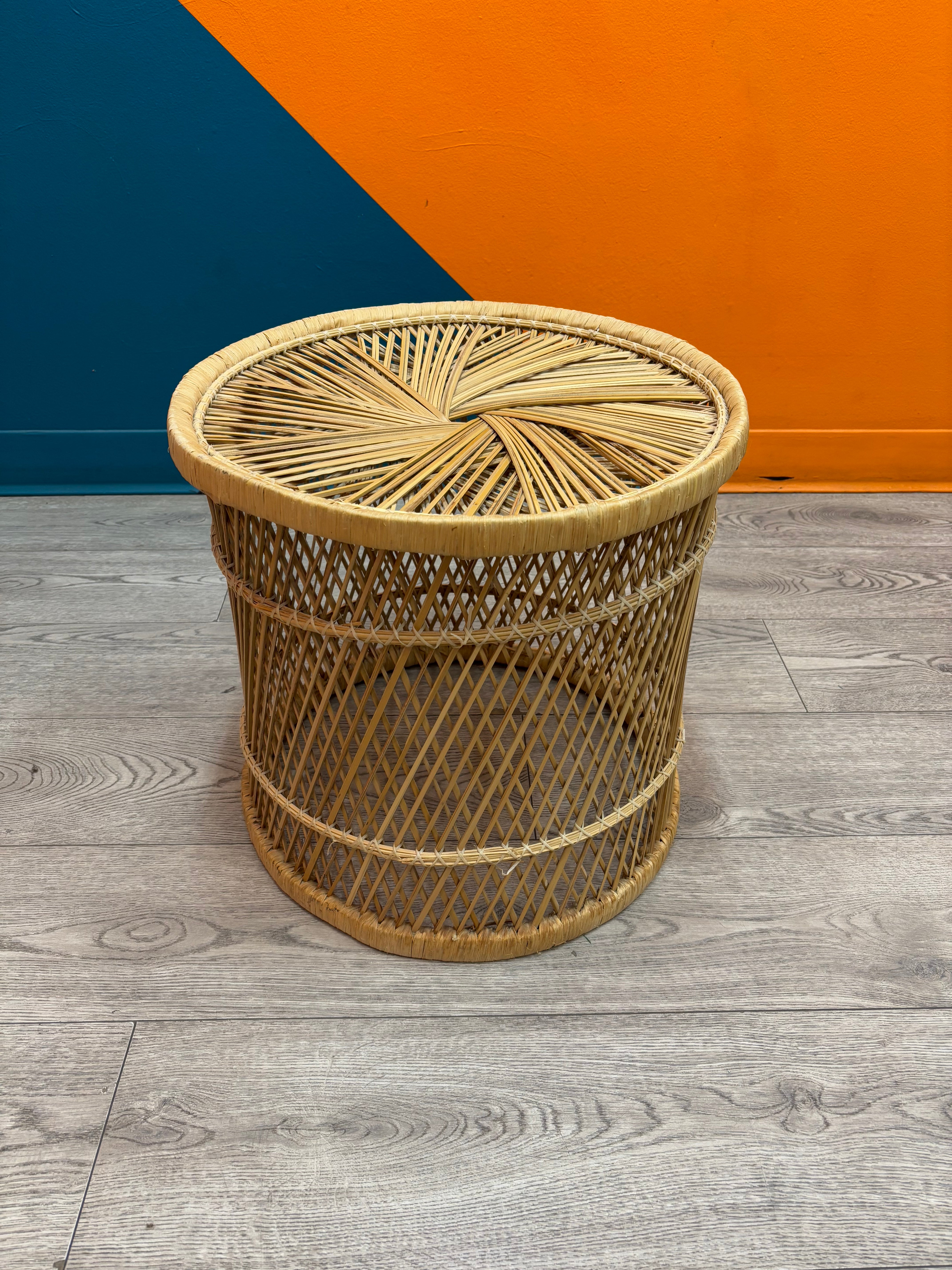 Large Wicker Side Table