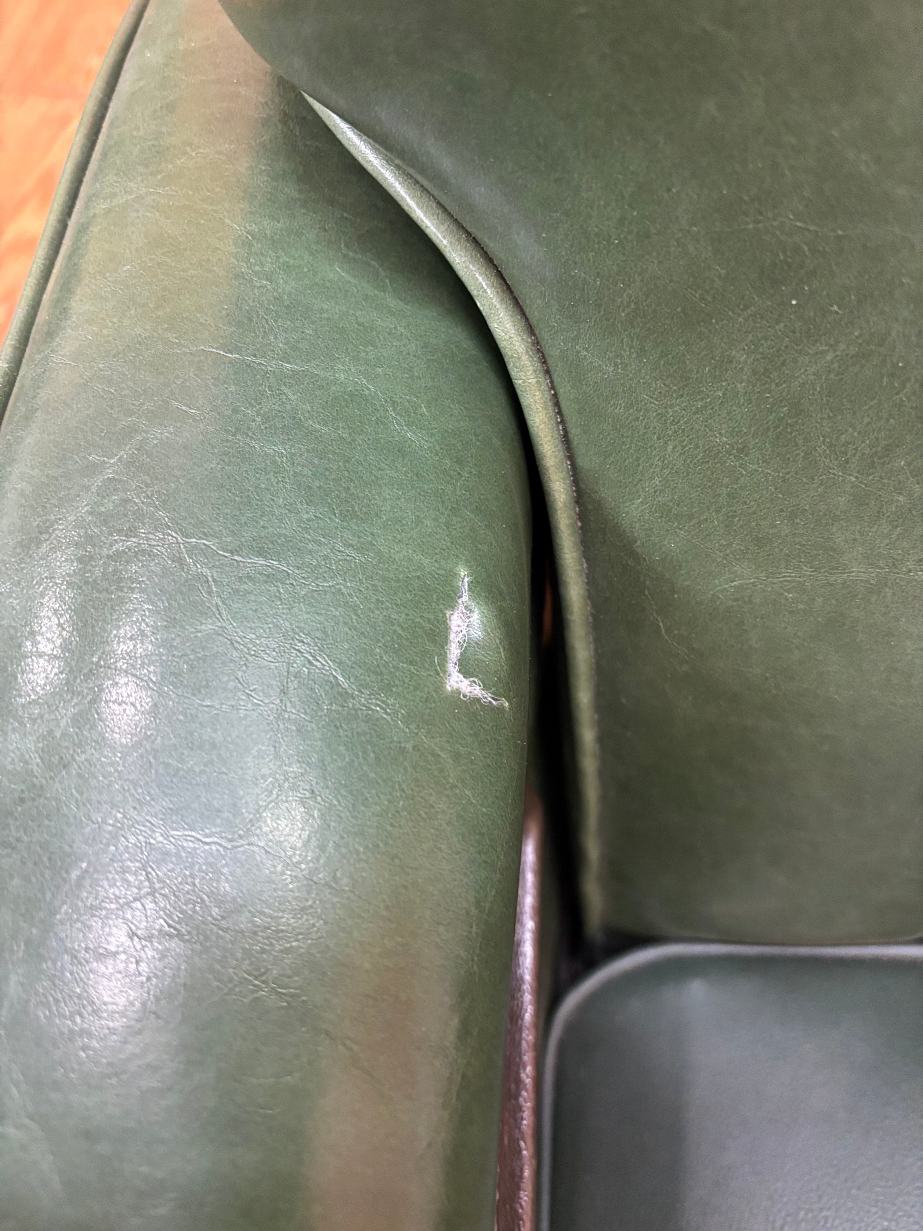 Green Pleather Recliner