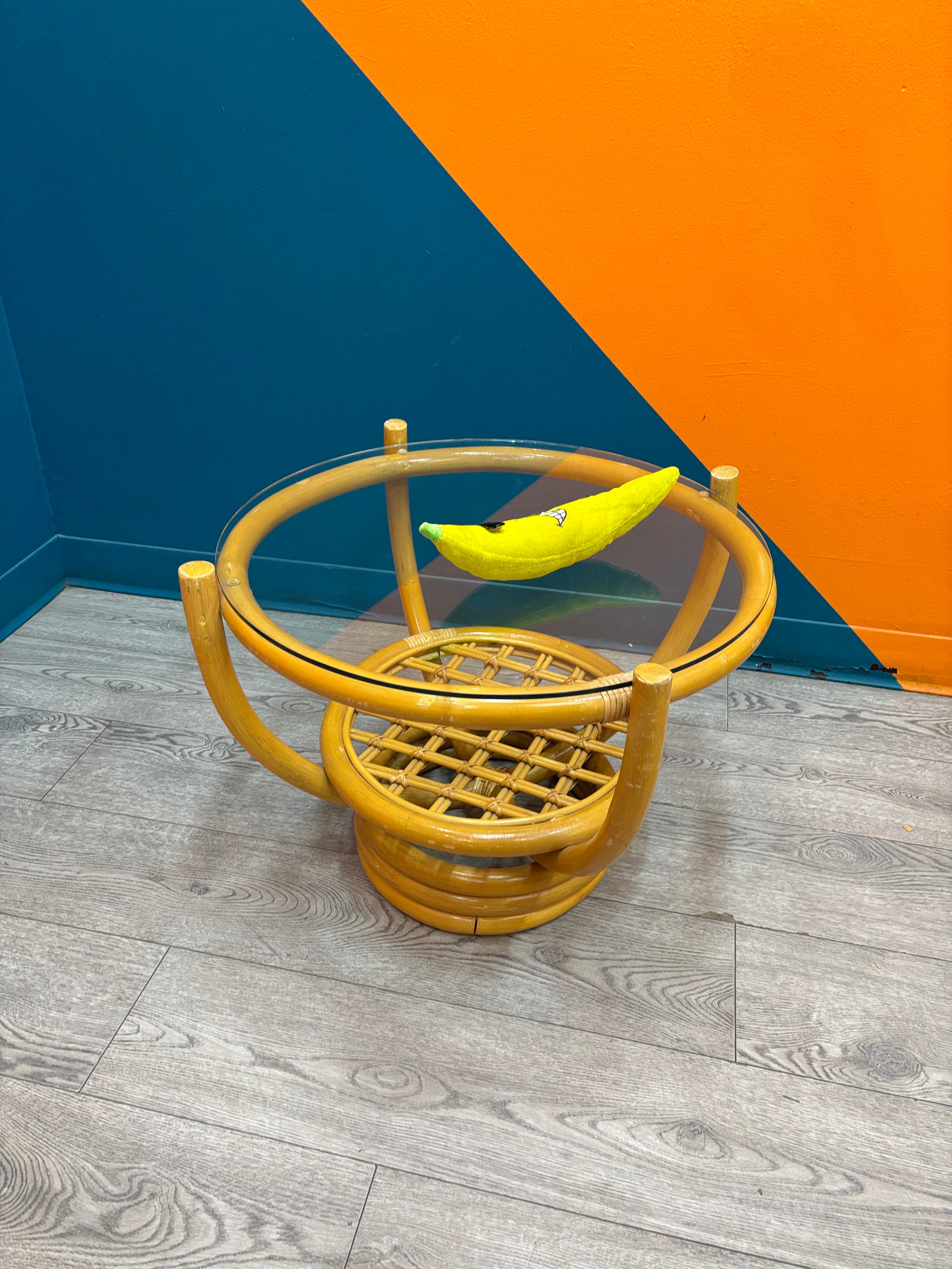 Round Glass Side Table