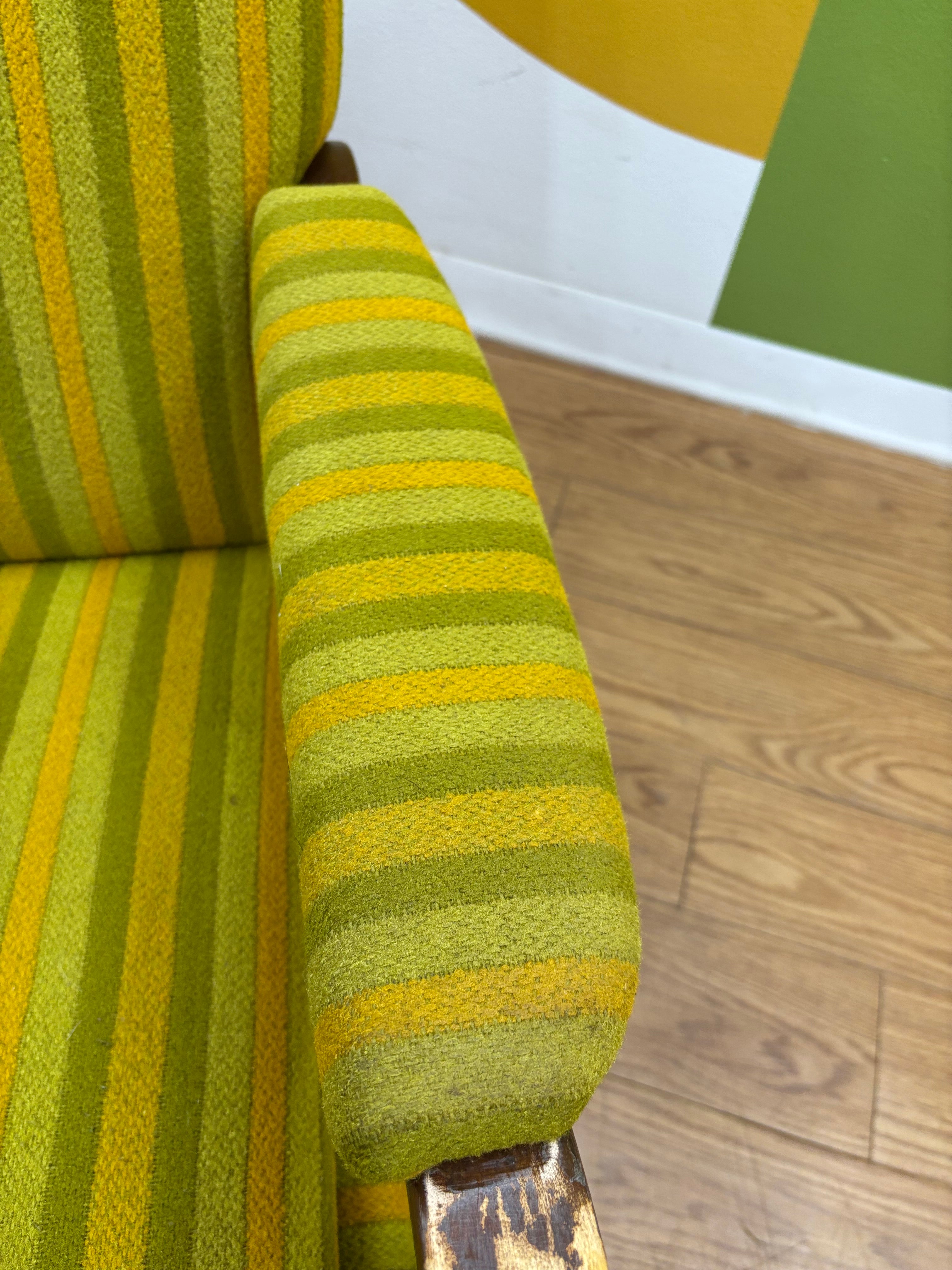Striped Reclining Armchair