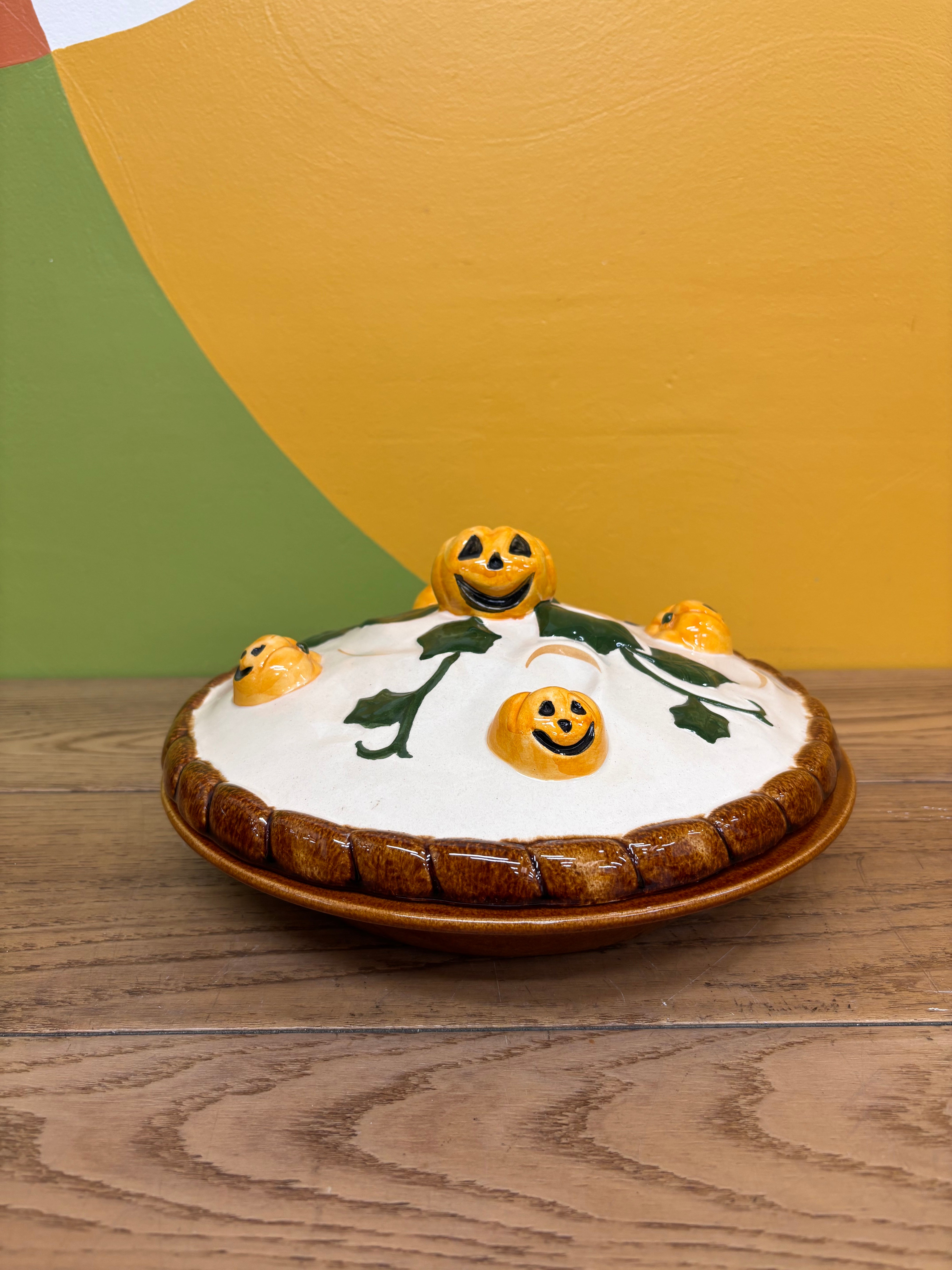 Ceramic Pumpkin Pie Dish