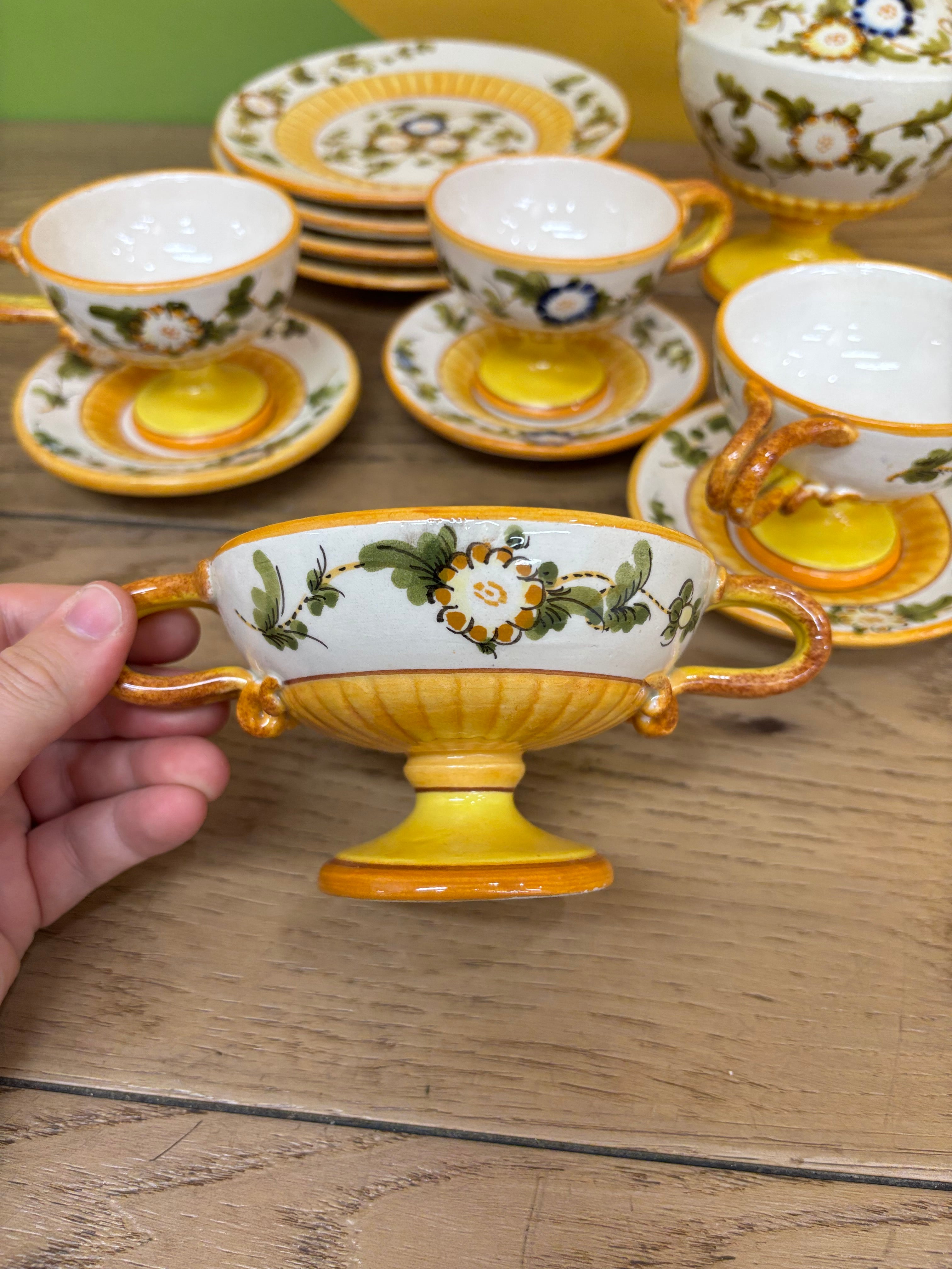 Hand Painted Ceramic Teapot Set