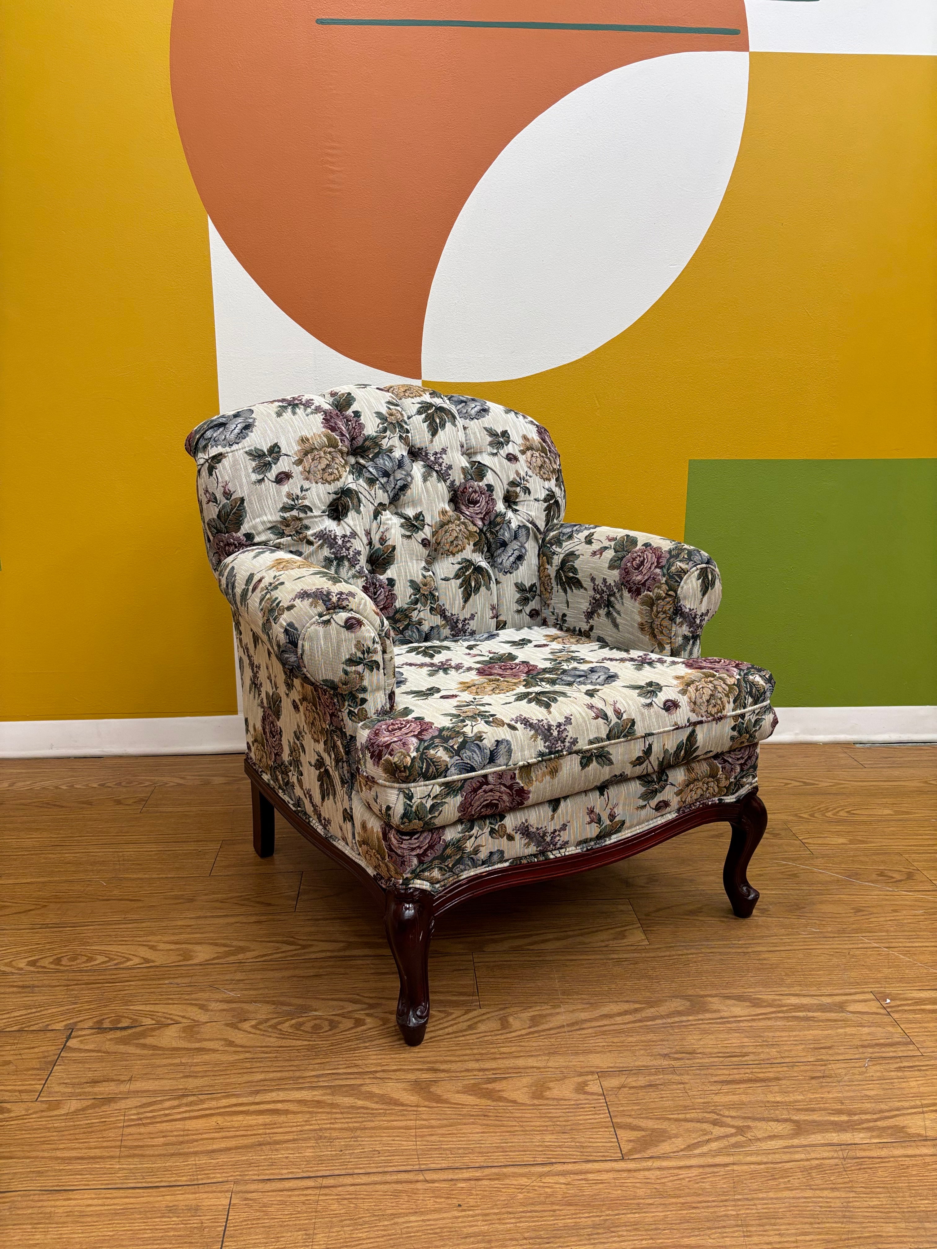 Floral Accent Armchair