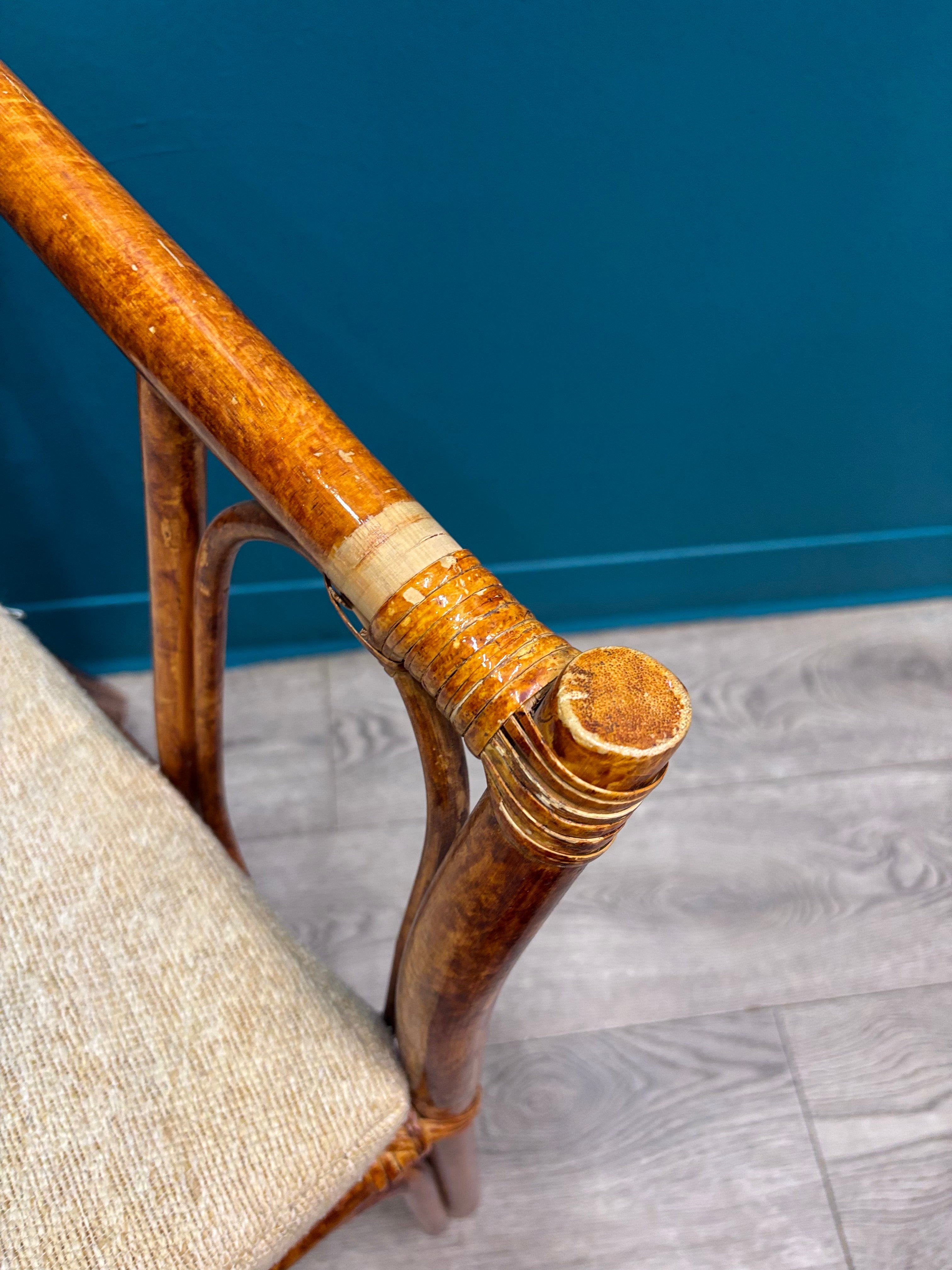 Barrel Shaped Rattan Chair