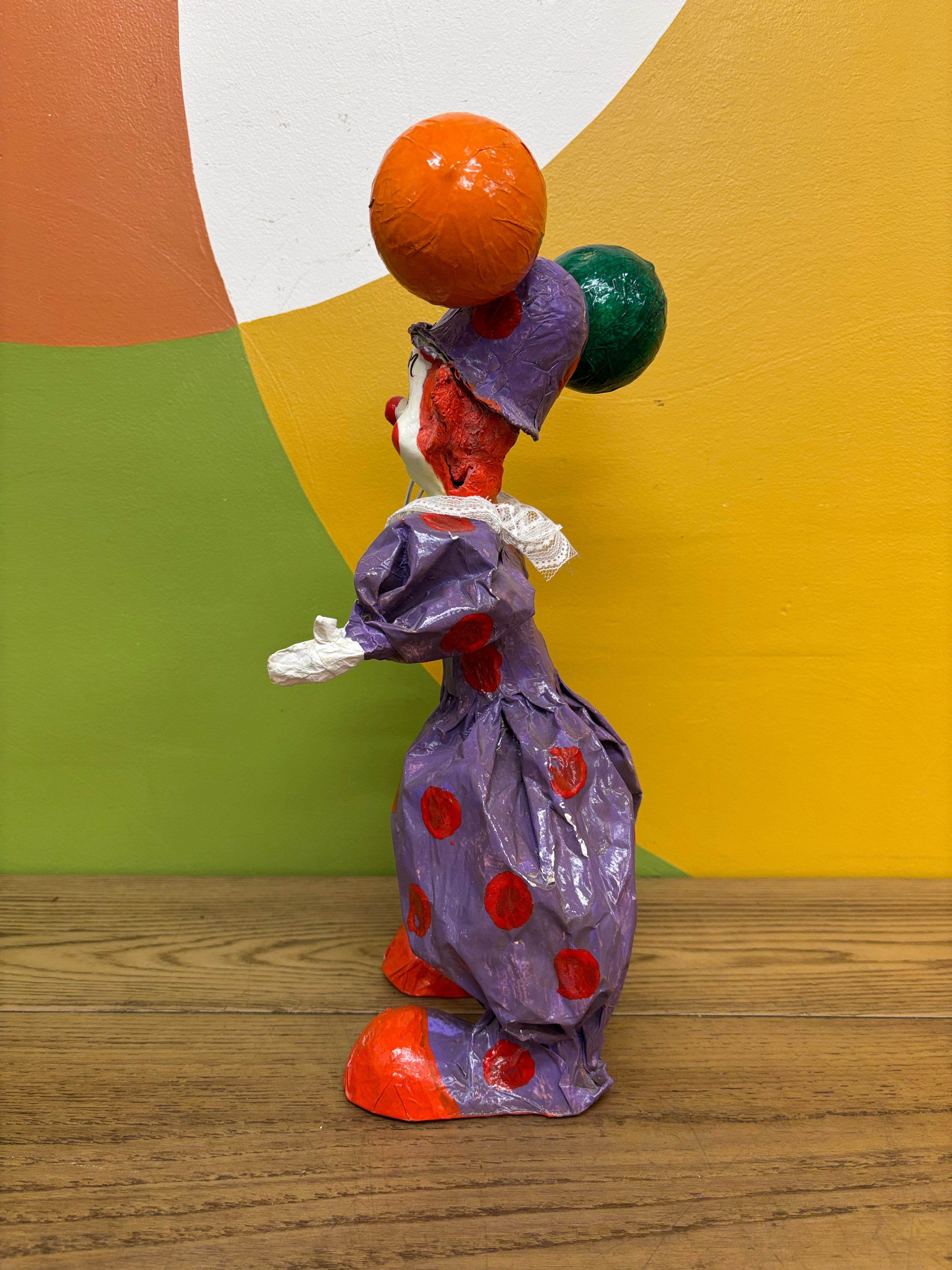 Paper Mache Clown Statue