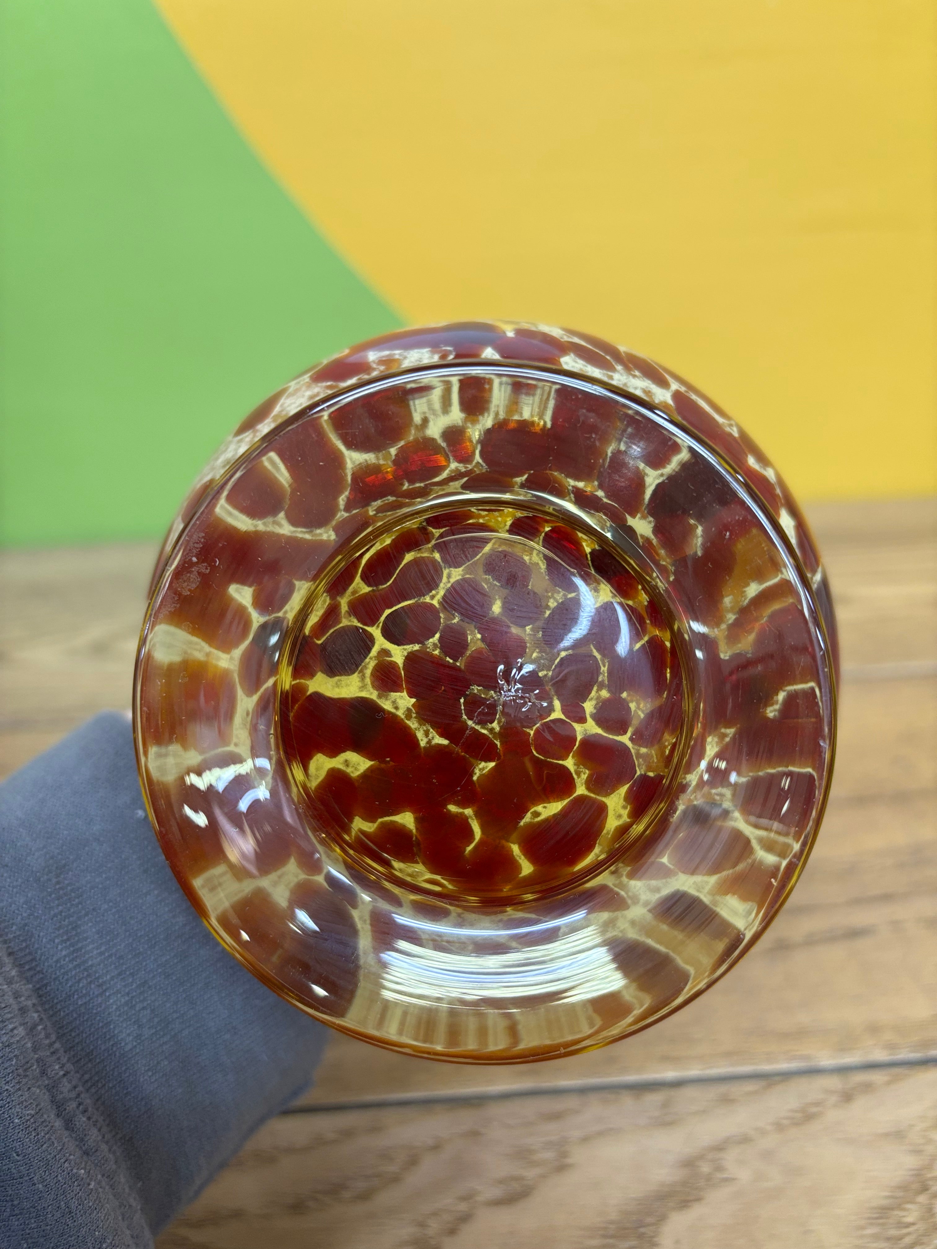 Small Brown Glass Vase