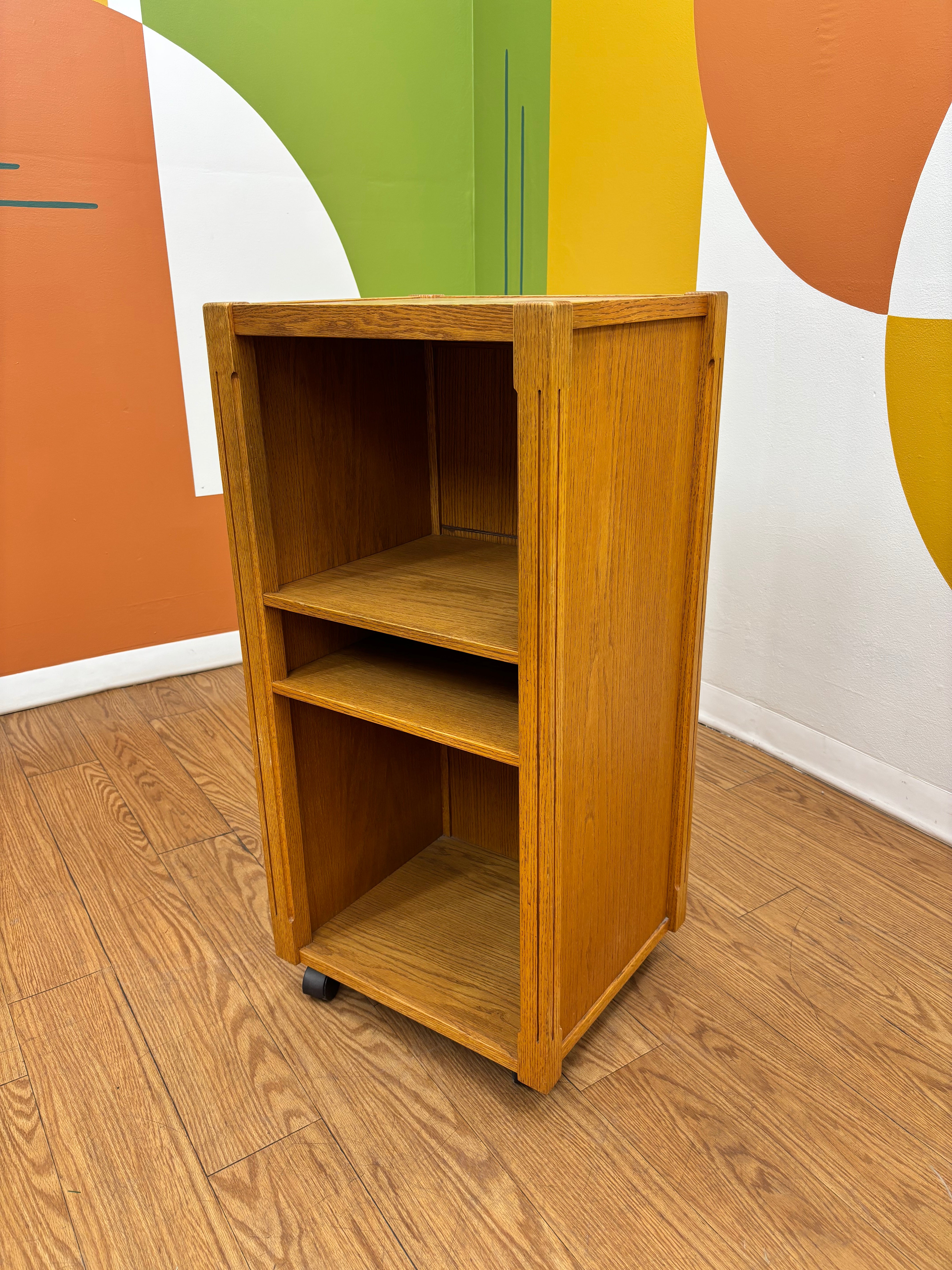 Rolling Wood Cabinet