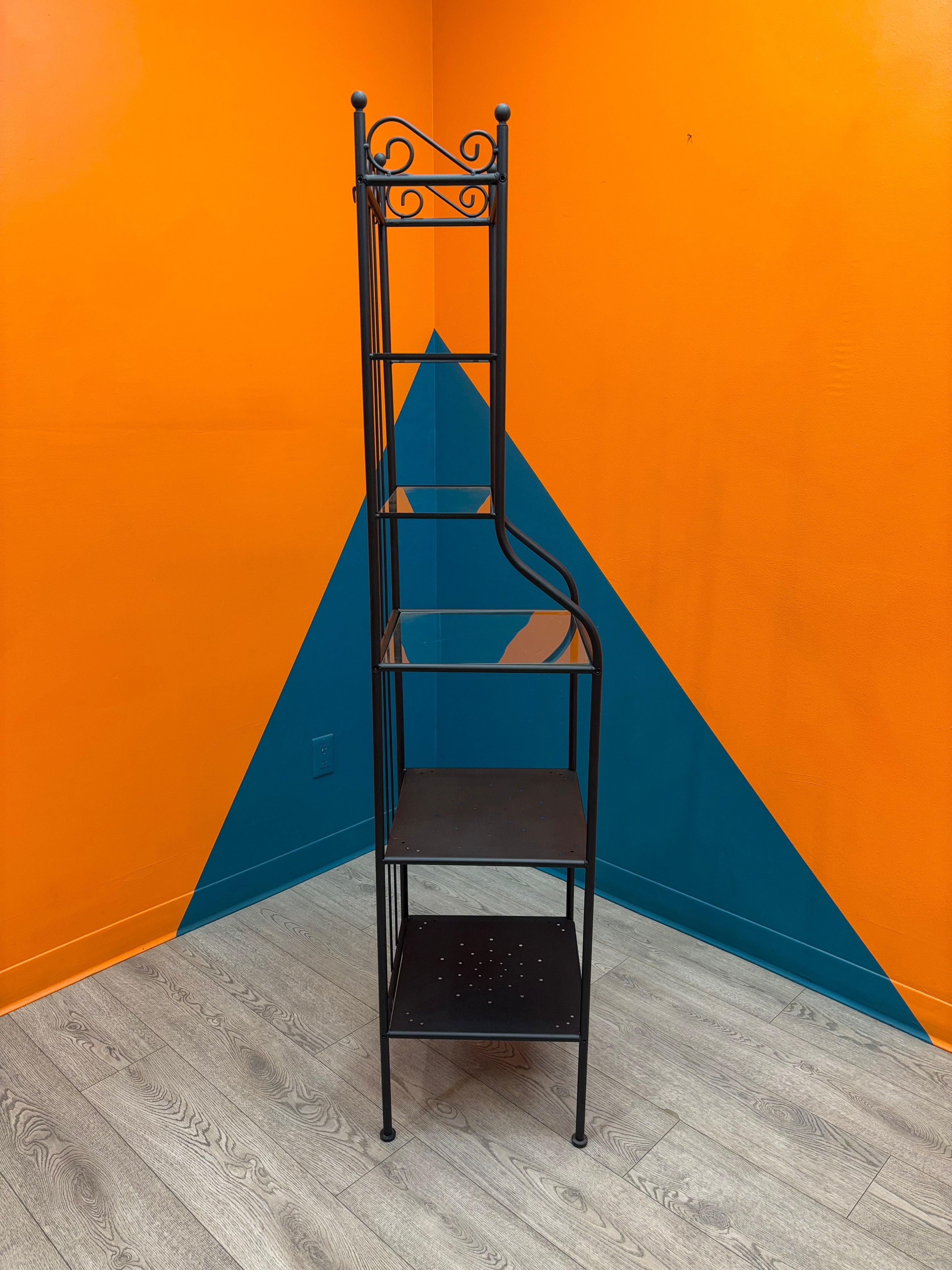 Metal & Glass Shelving Unit