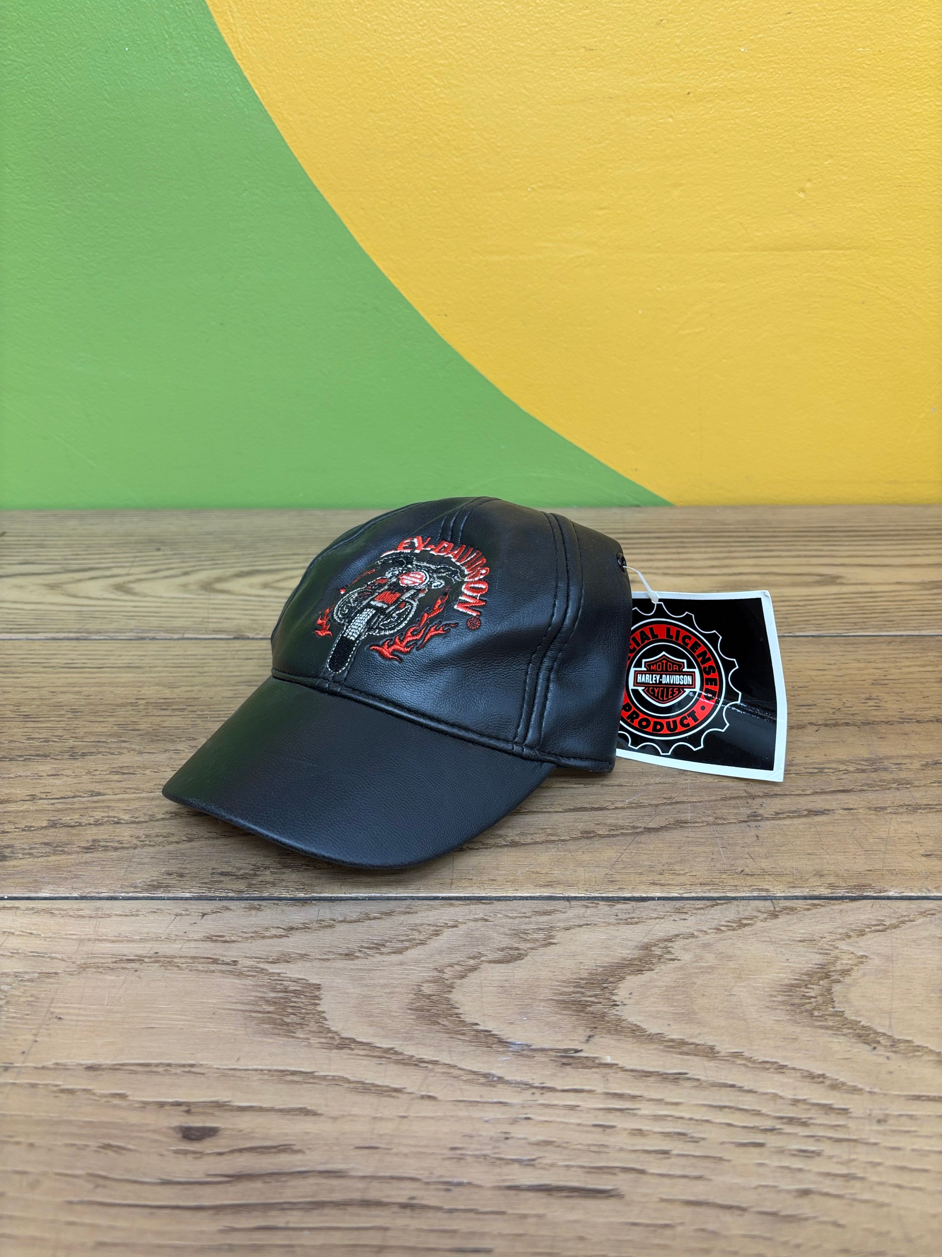 Harley Davidson Pleather Cap - 12/24 Months