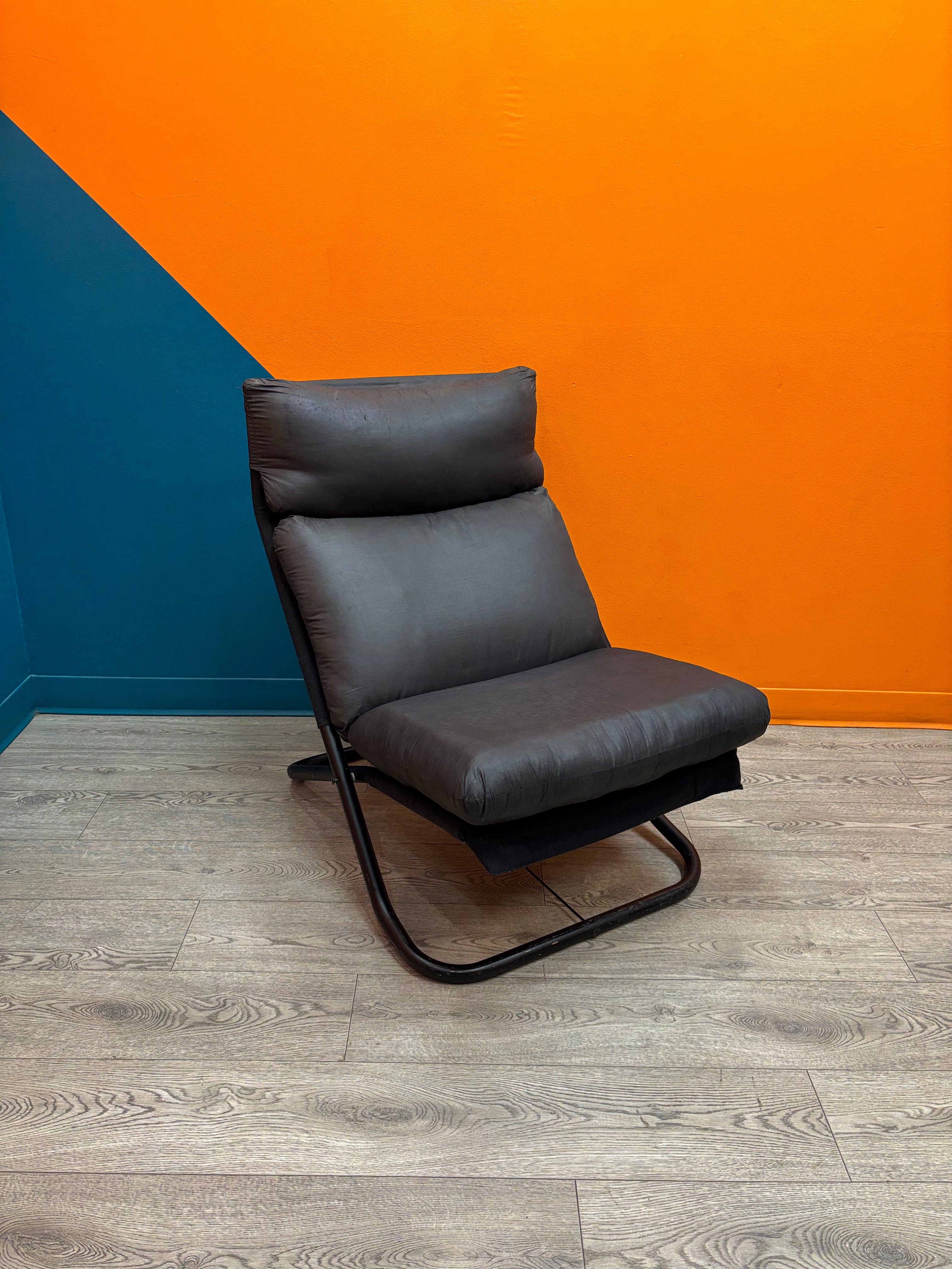 Charcoal Fold Up Lounge Chair (2 available)