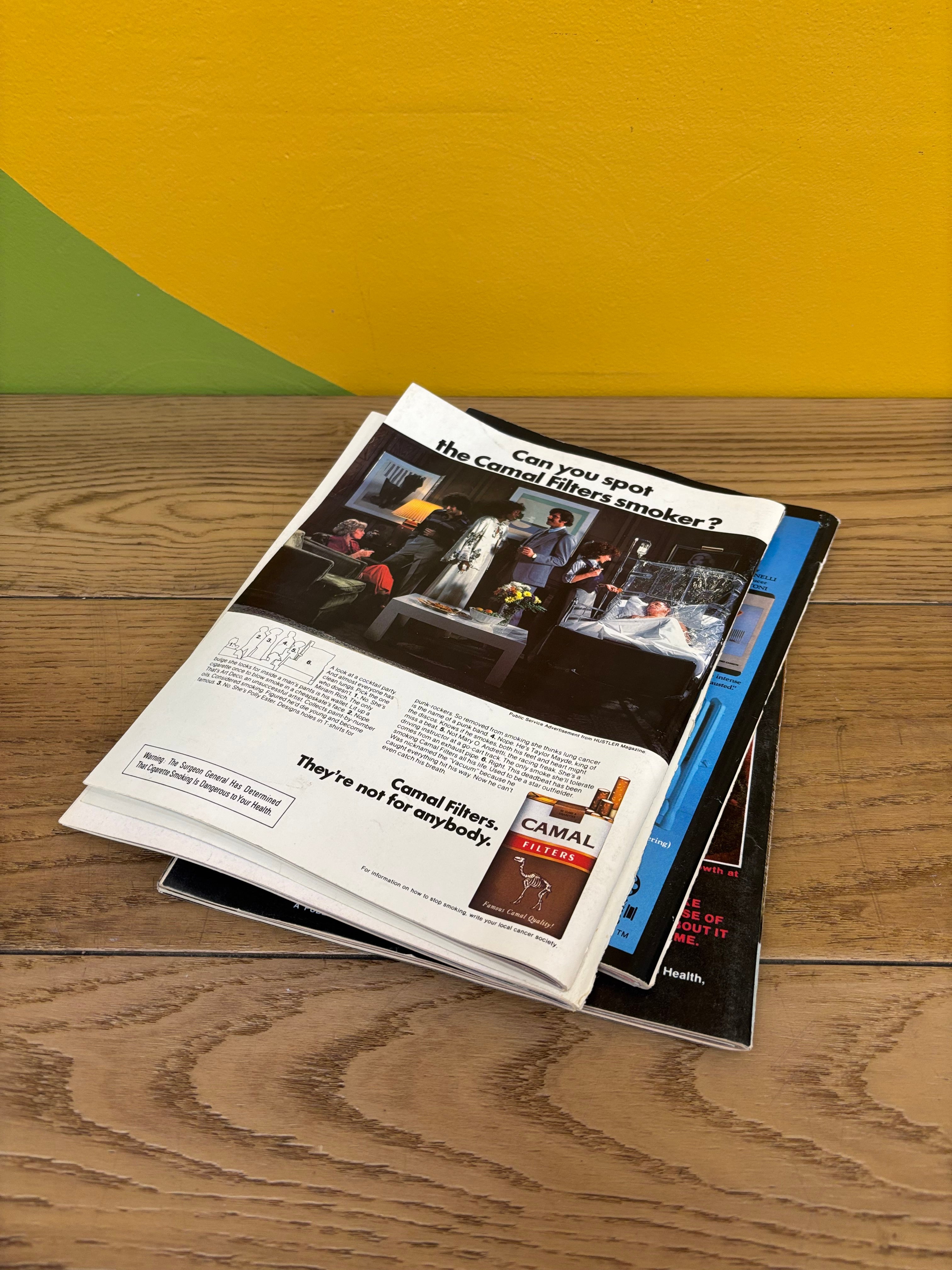 (4) Hustler Magazines