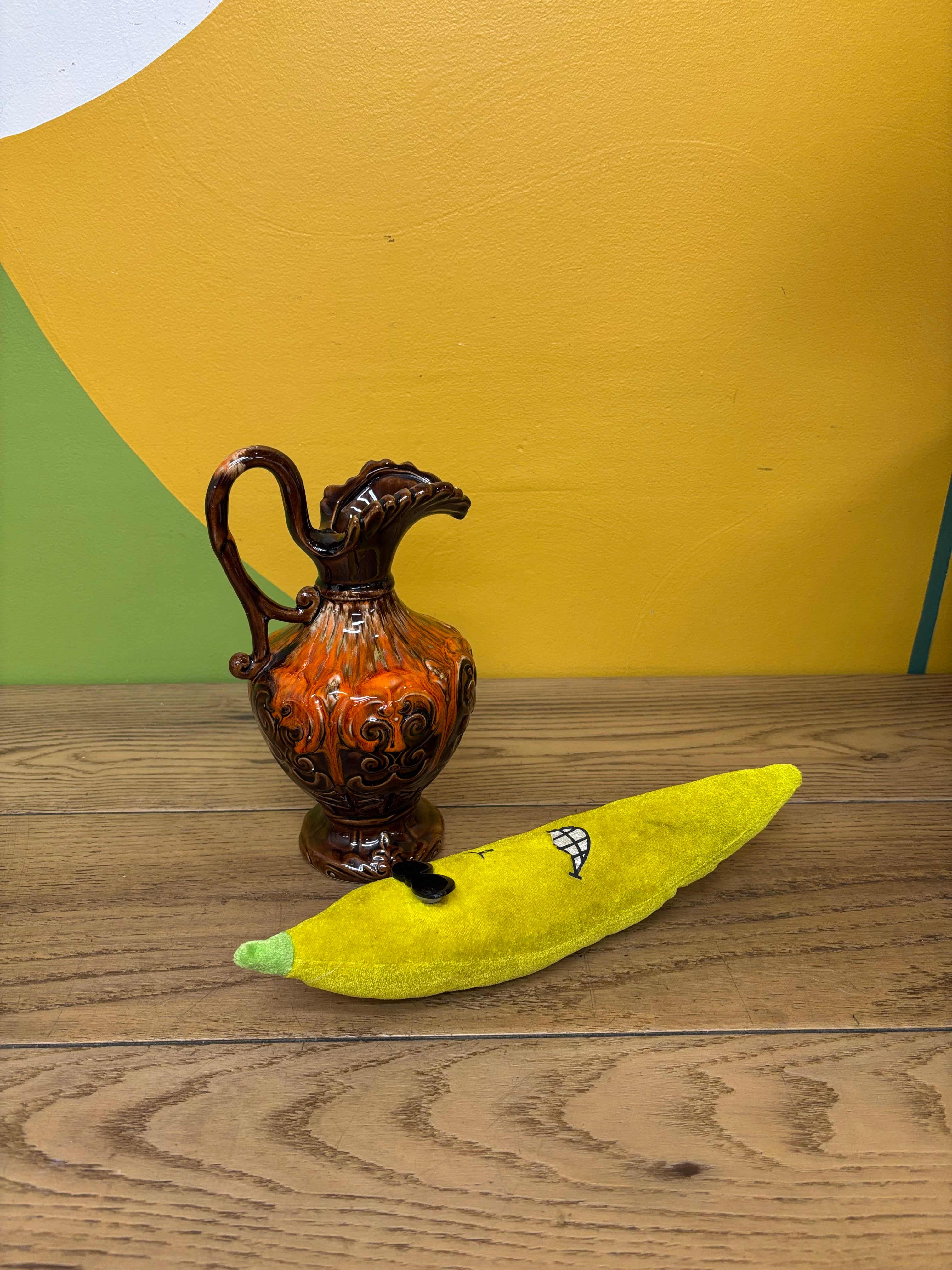 Small Decorative Glazed Pitcher