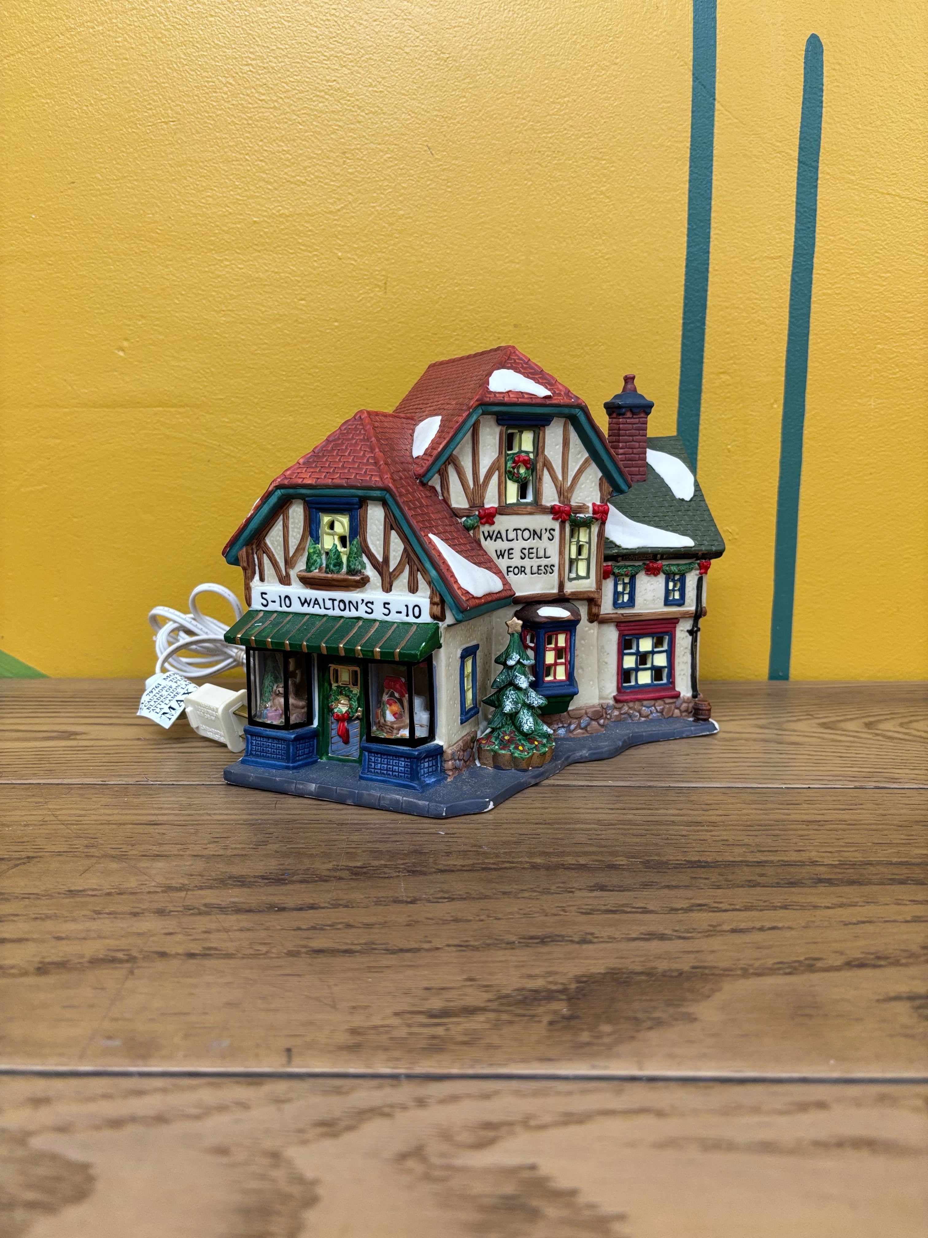 Holiday Time Walton's 5 & 10 Light Up Building