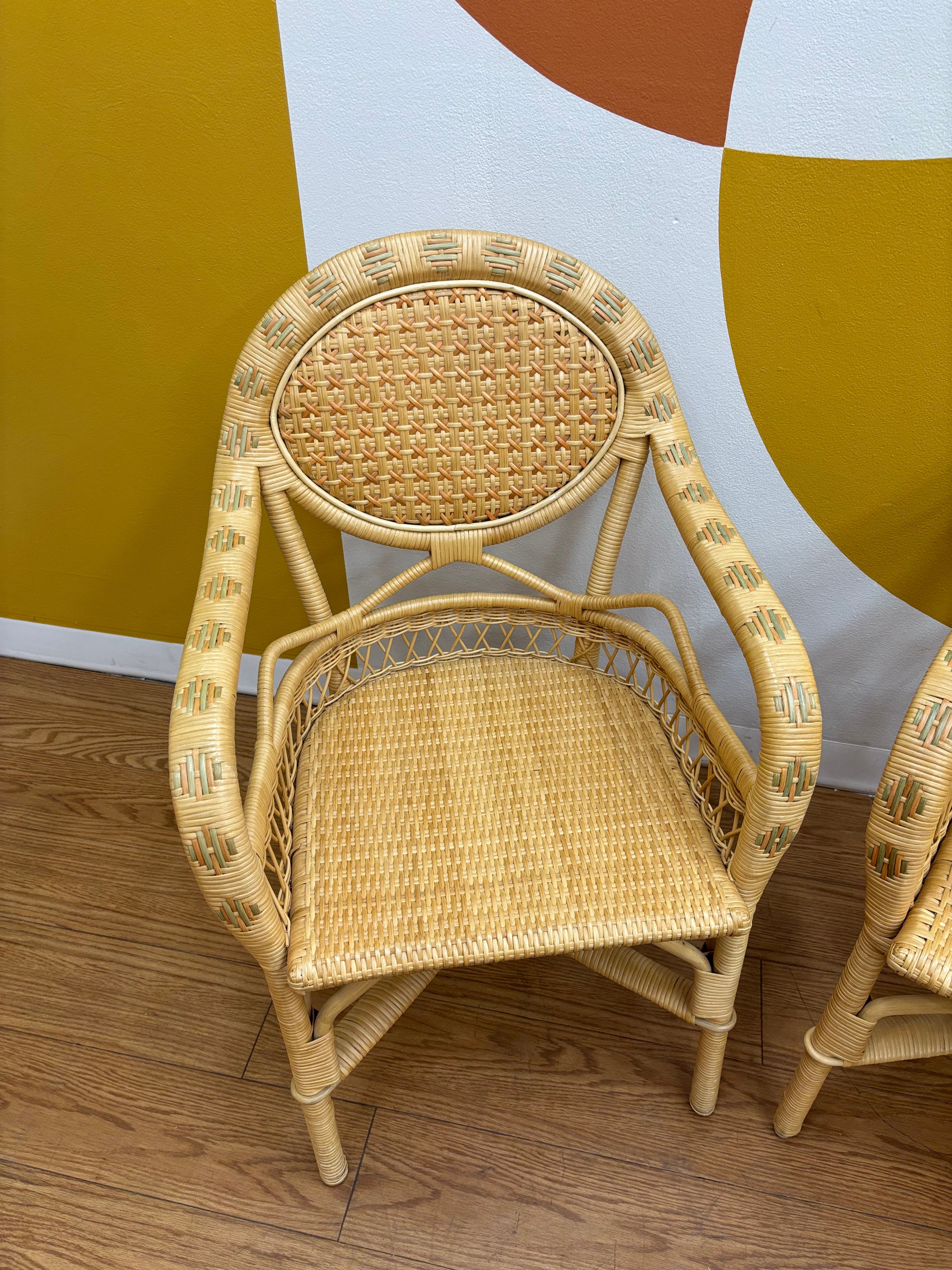 (2) Wicker Armchairs
