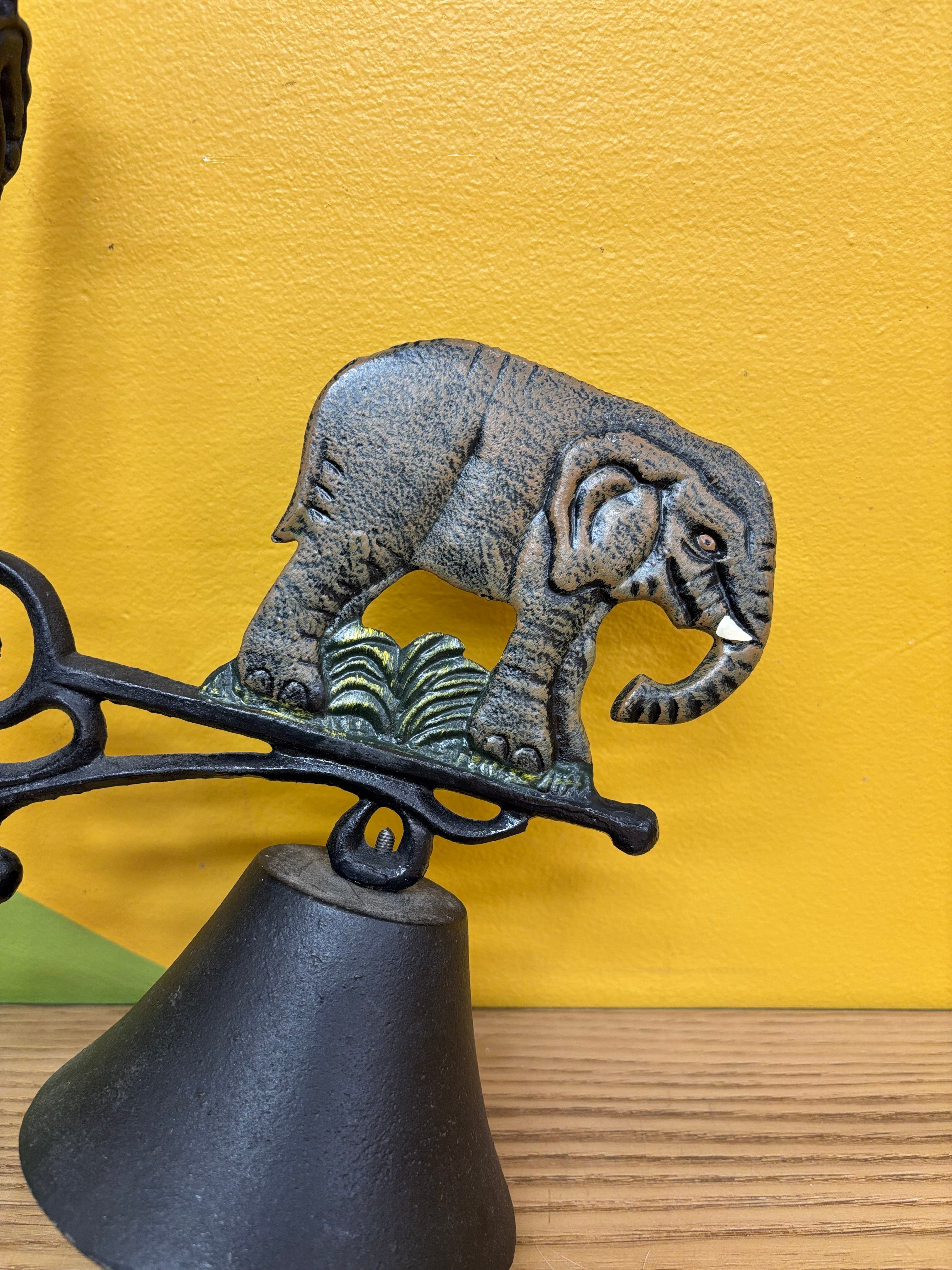 Cast Iron Elephant Wall Bell