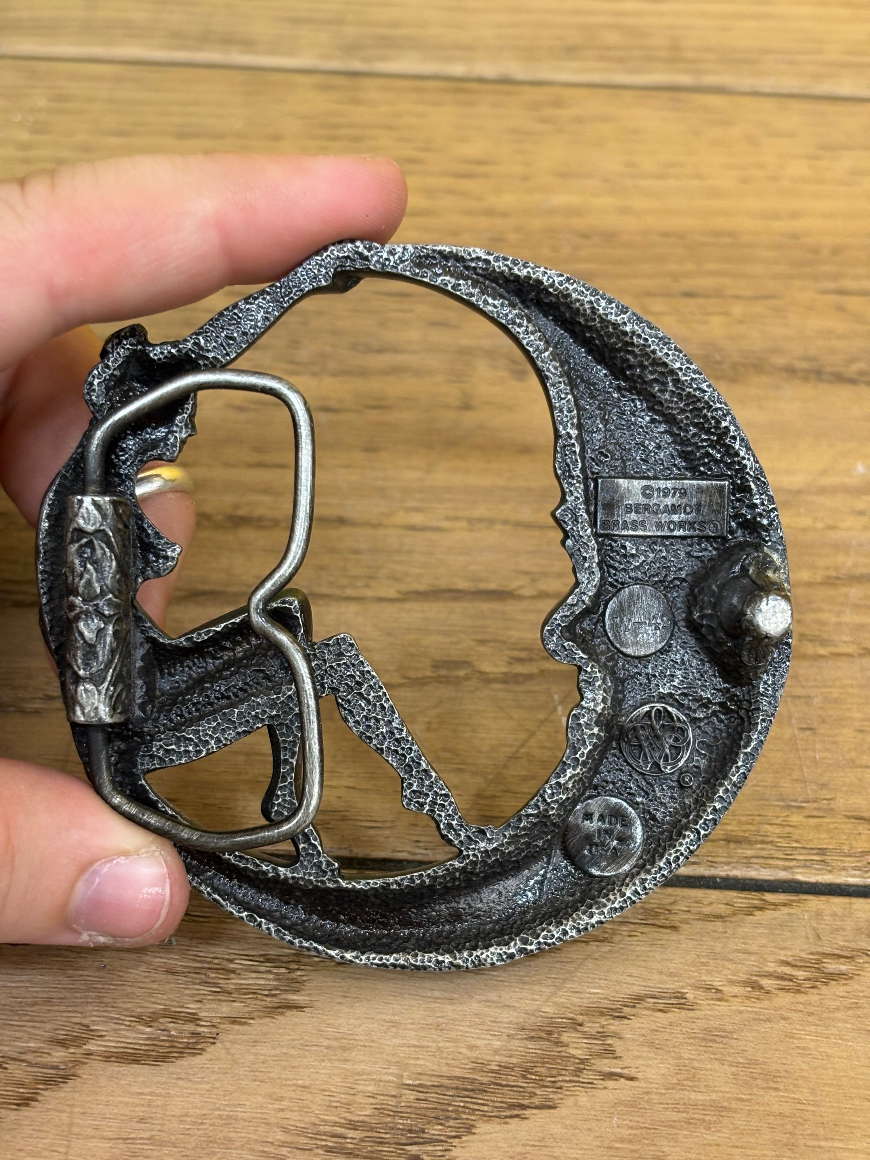 Winking Moon Belt Buckle (1979)